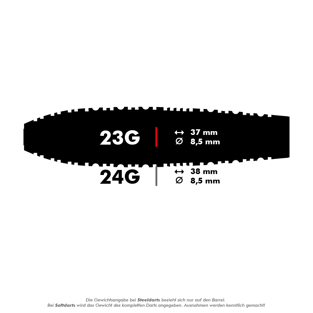Freccette in acciaio Shot ZEN Bomber Turbo Point