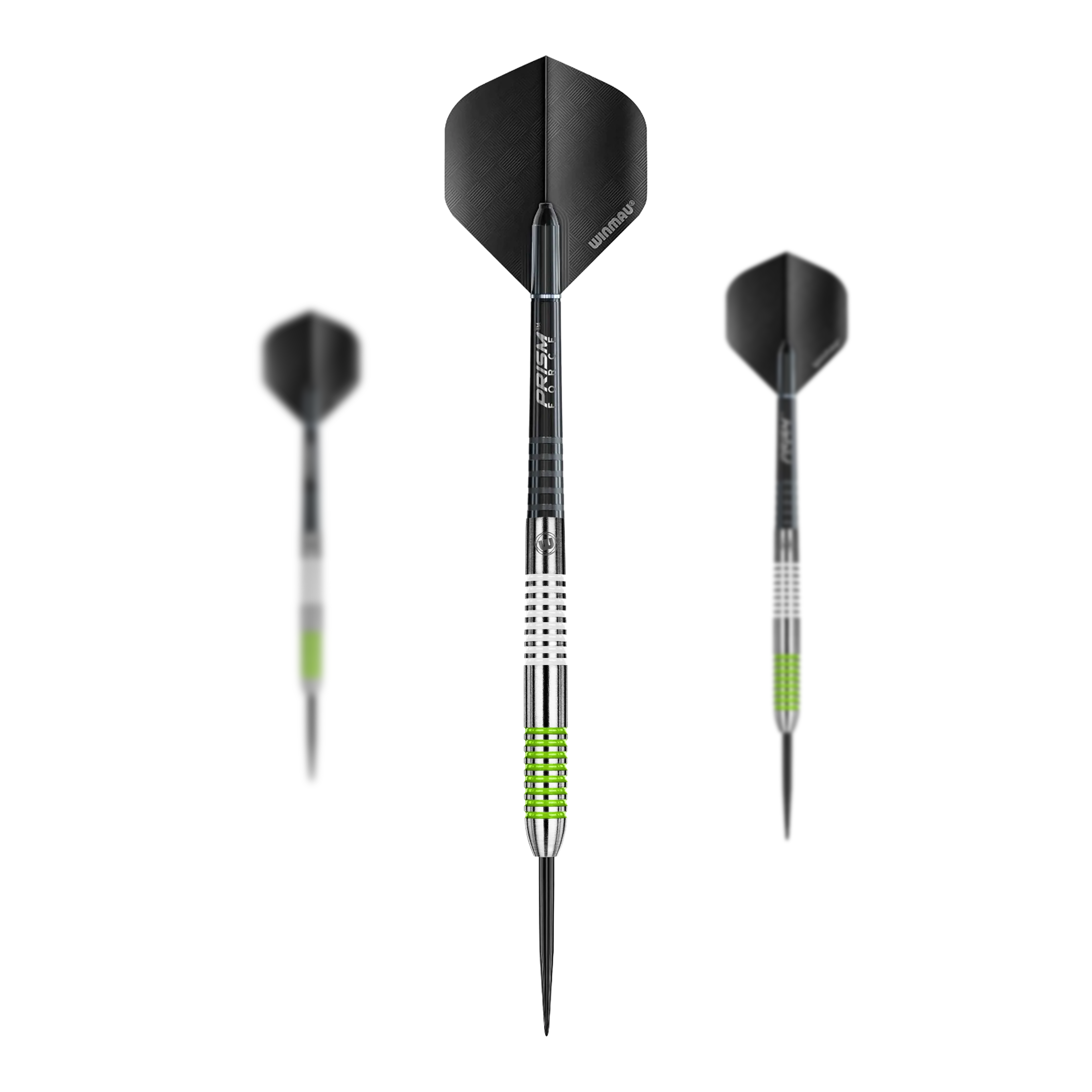 Freccette in acciaio Winmau Ton Machine Die Winmau Ton Machine Steeldarts als Set sind zu sehen. Dieses Produkt enthält mehrere Dartpfeile für das Spiel.