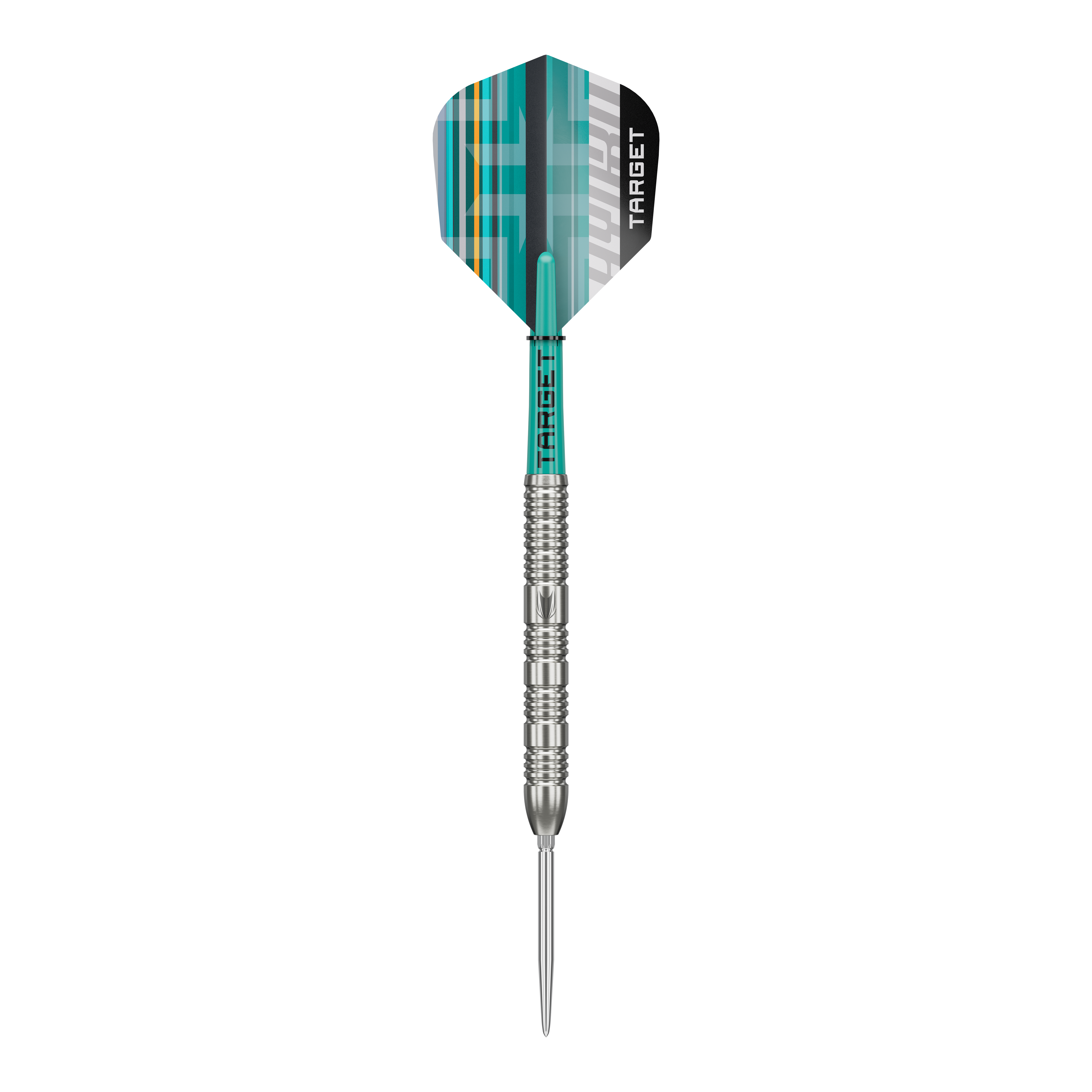 Freccette in acciaio Target Hydro 02 Swiss Point Auf dem Foto sind Target Hydro 02 Swiss Point Steeldarts zu sehen. Die Darts liegen in einer typischen Anordnung bereit.