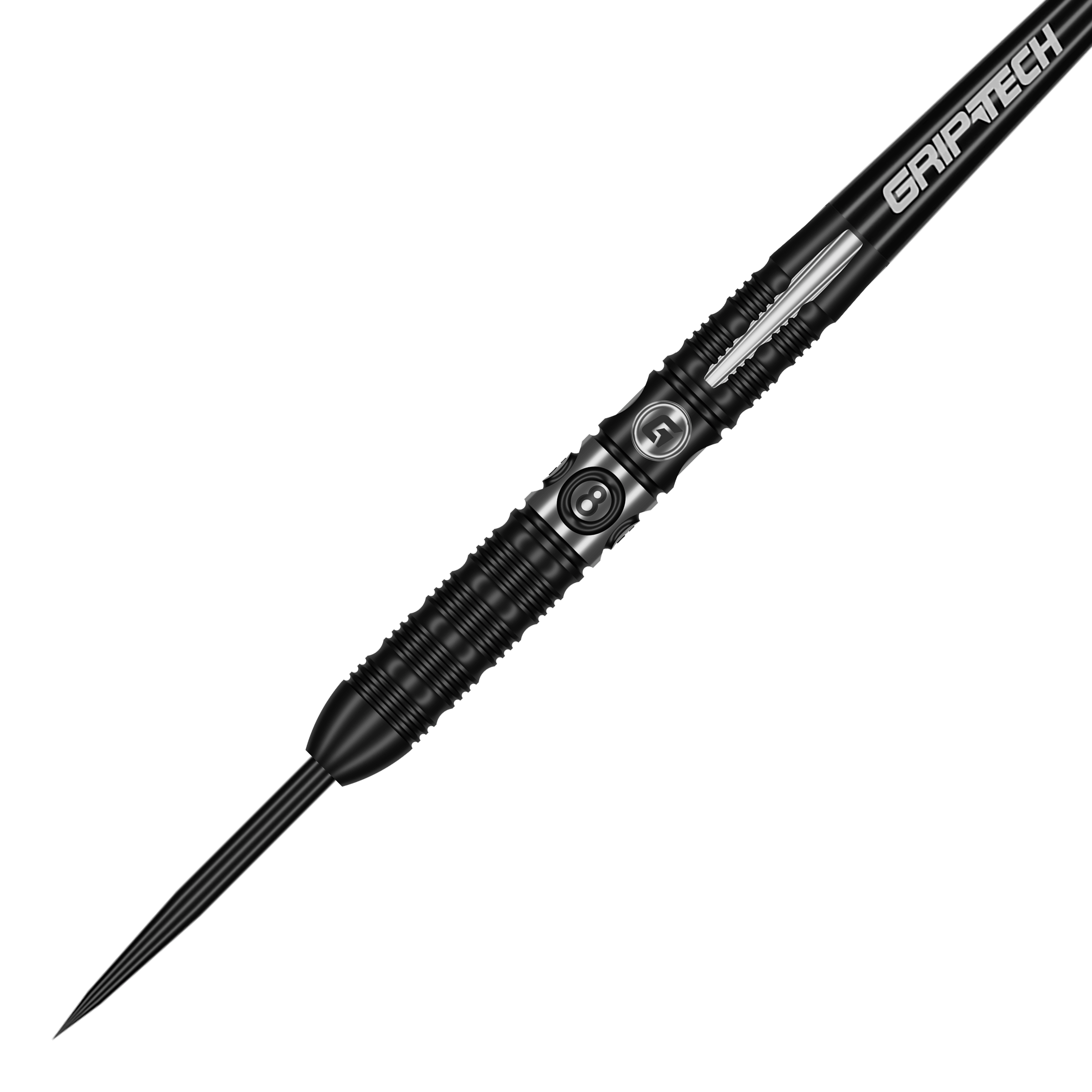 Freccette in acciaio GOAT 8-Ball Die GOAT 8Ball Steeldarts sind auf diesem Produktbild zu sehen. Das Bild zeigt das Design und die Verarbeitung der Steeldarts.