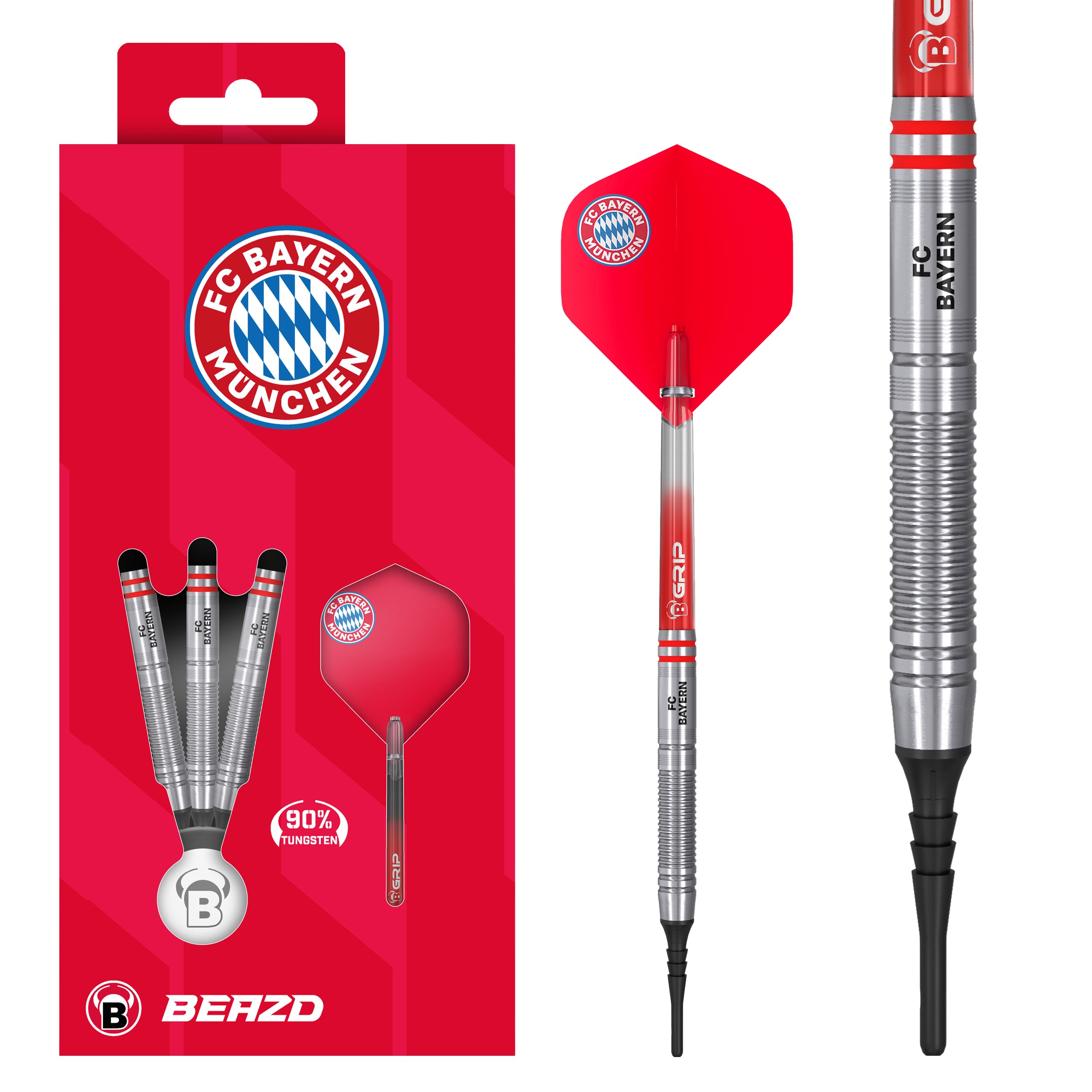 Beazd FC Bayern Monaco Freccette morbide al tungsteno - 18 g