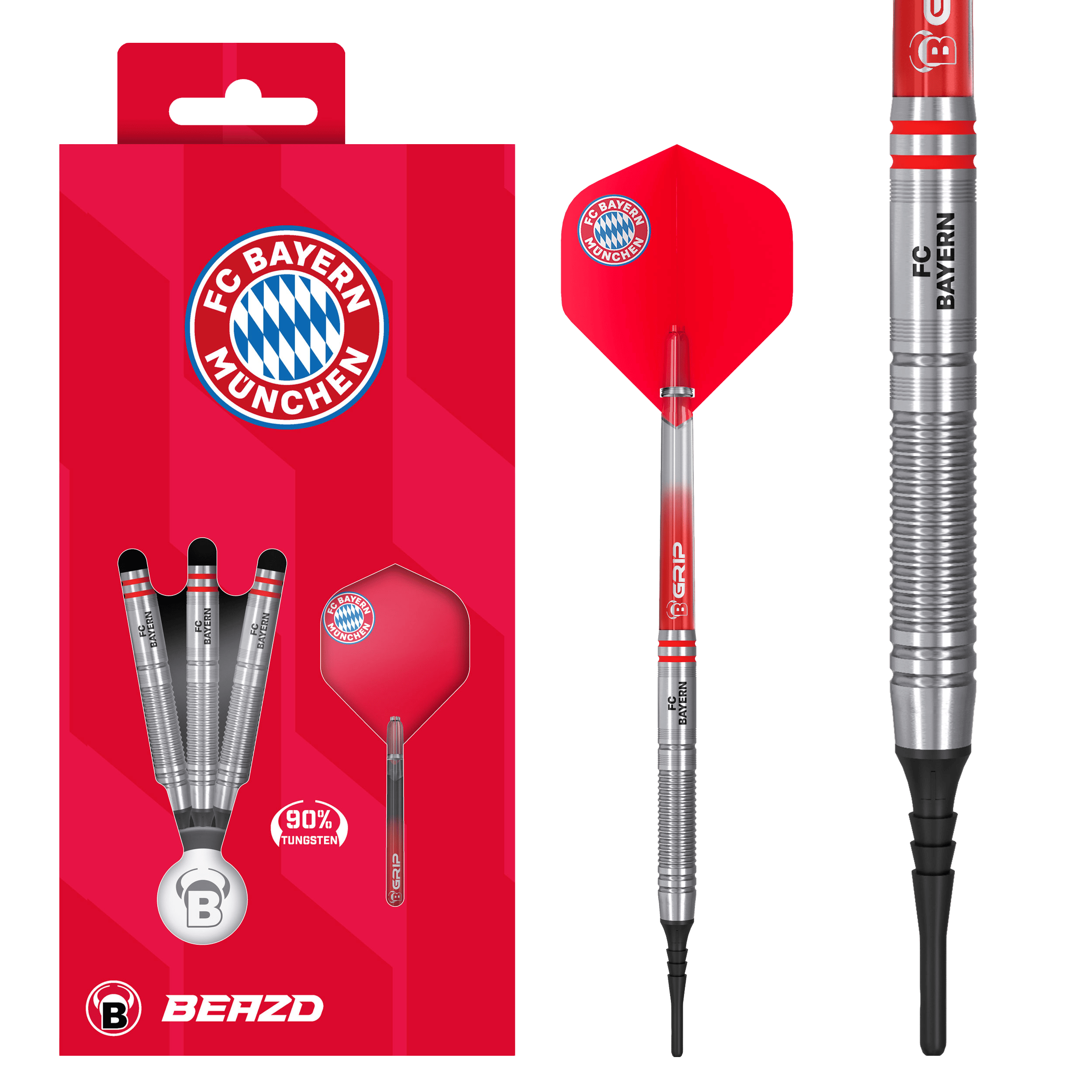 Beazd FC Bayern Monaco Freccette morbide al tungsteno - 18 g