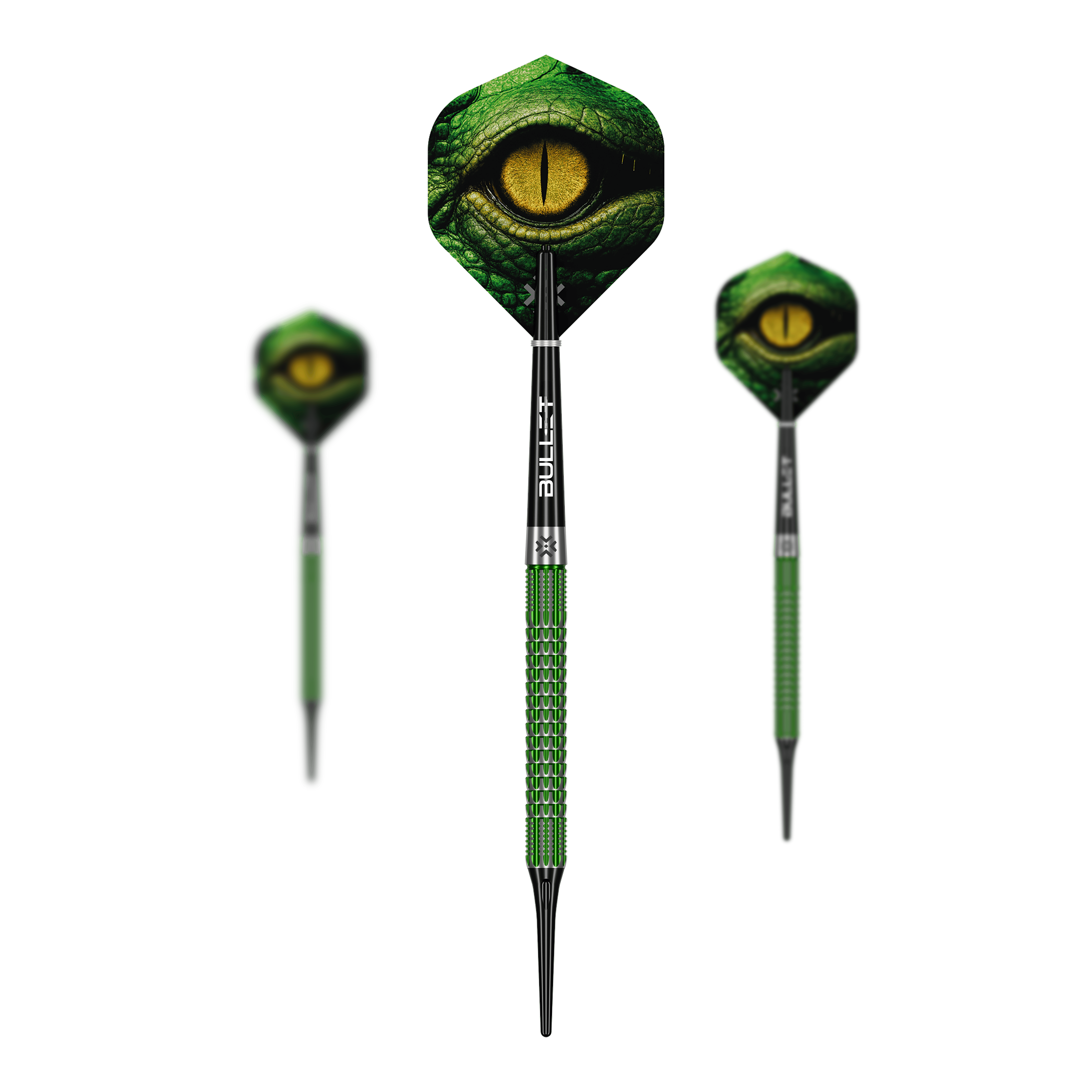 Bullet Gator Softdarts - 20 g Abgebildet ist das Set Bullet Gator Softdarts - 20g. Diese Darts sind leicht und ideal für Softdart-Spieler.
