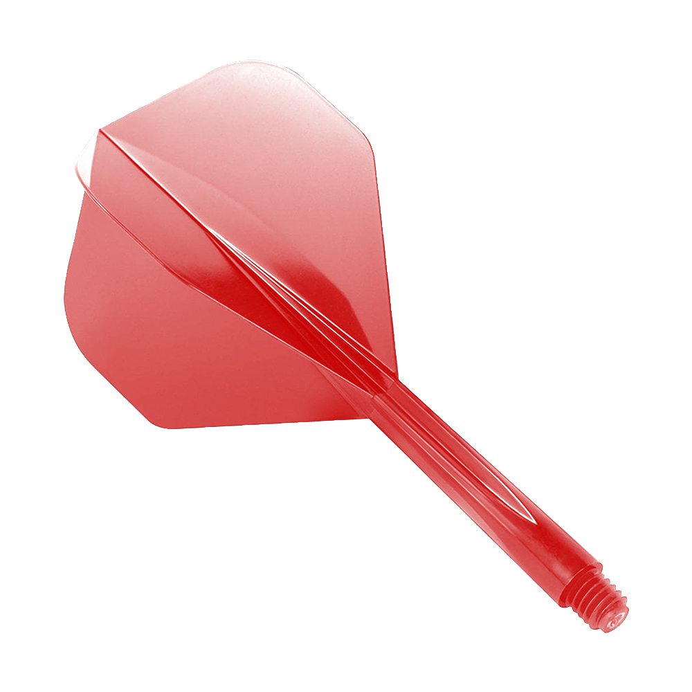 Standard del sistema di volo Condor Axe Red Auf dem Bild ist ein roter Dart-Flight mit integriertem Schaft zu sehen. Es handelt sich um das Produkt "Condor Axe Red Flight-System Standard".