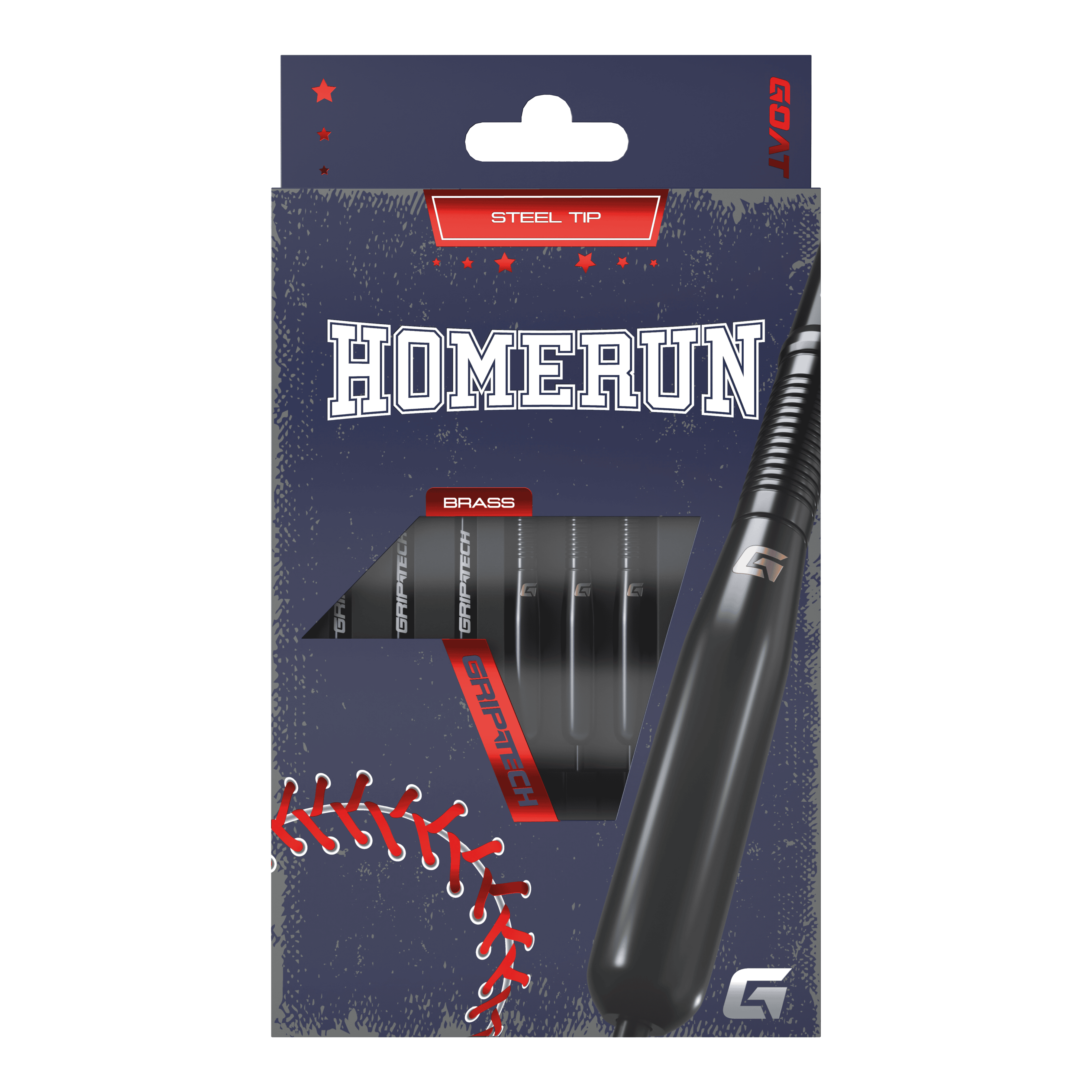 GOAT Homerun Baseball Steeldarts in ottone nero - 15g