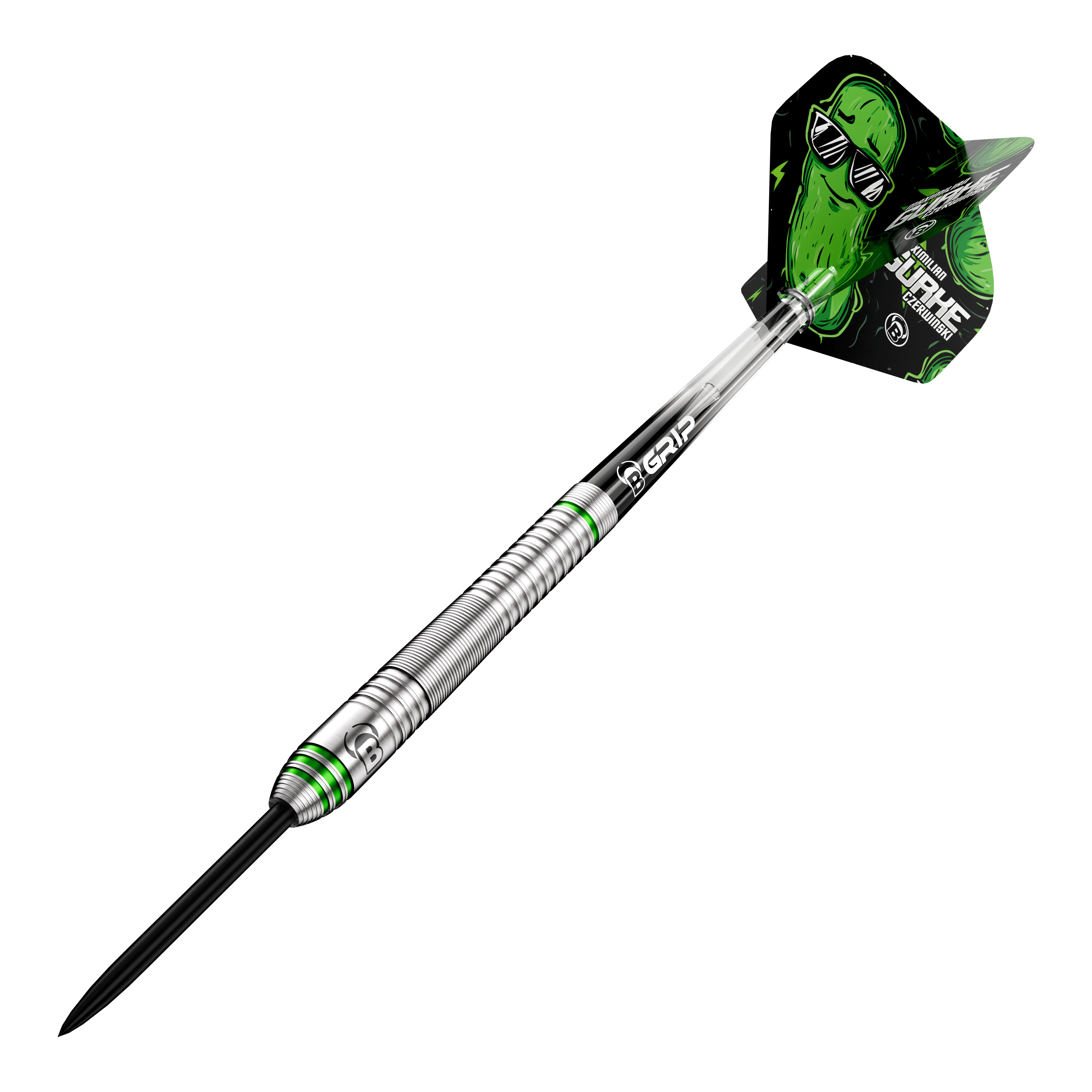 Bulls Max Czerwinski Cucumber Steeldarts - 23 g Bulls Max Czerwinski Gurke Steeldarts mit 23 Gramm Gewicht. Die Abbildung präsentiert das Produkt aus einem anderen Blickwinkel.