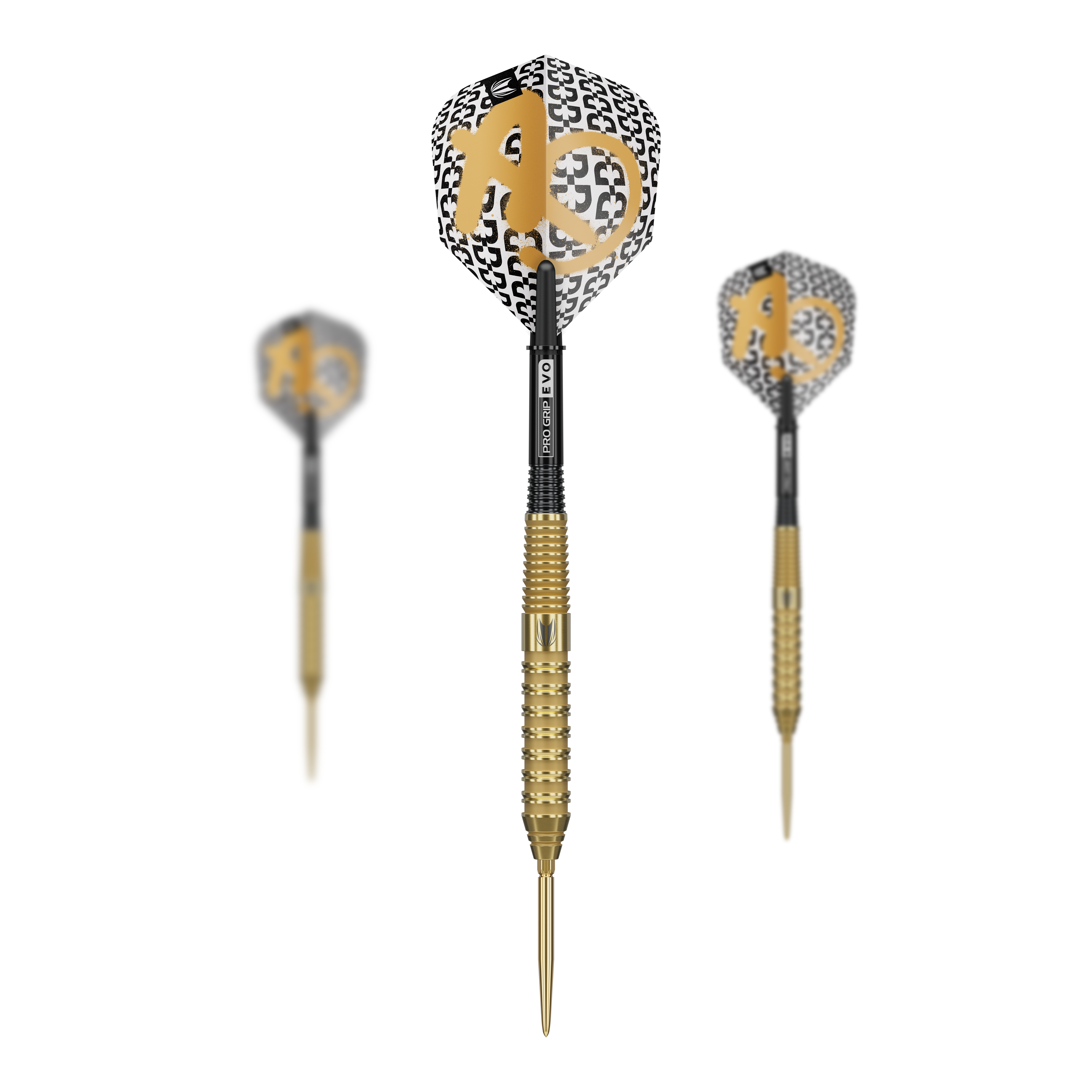 Das Produkt Target Bolide Envy 02 Swiss Point Steeldarts ist hier dargestellt. Es zeigt ein komplettes Set dieser Steeldarts.