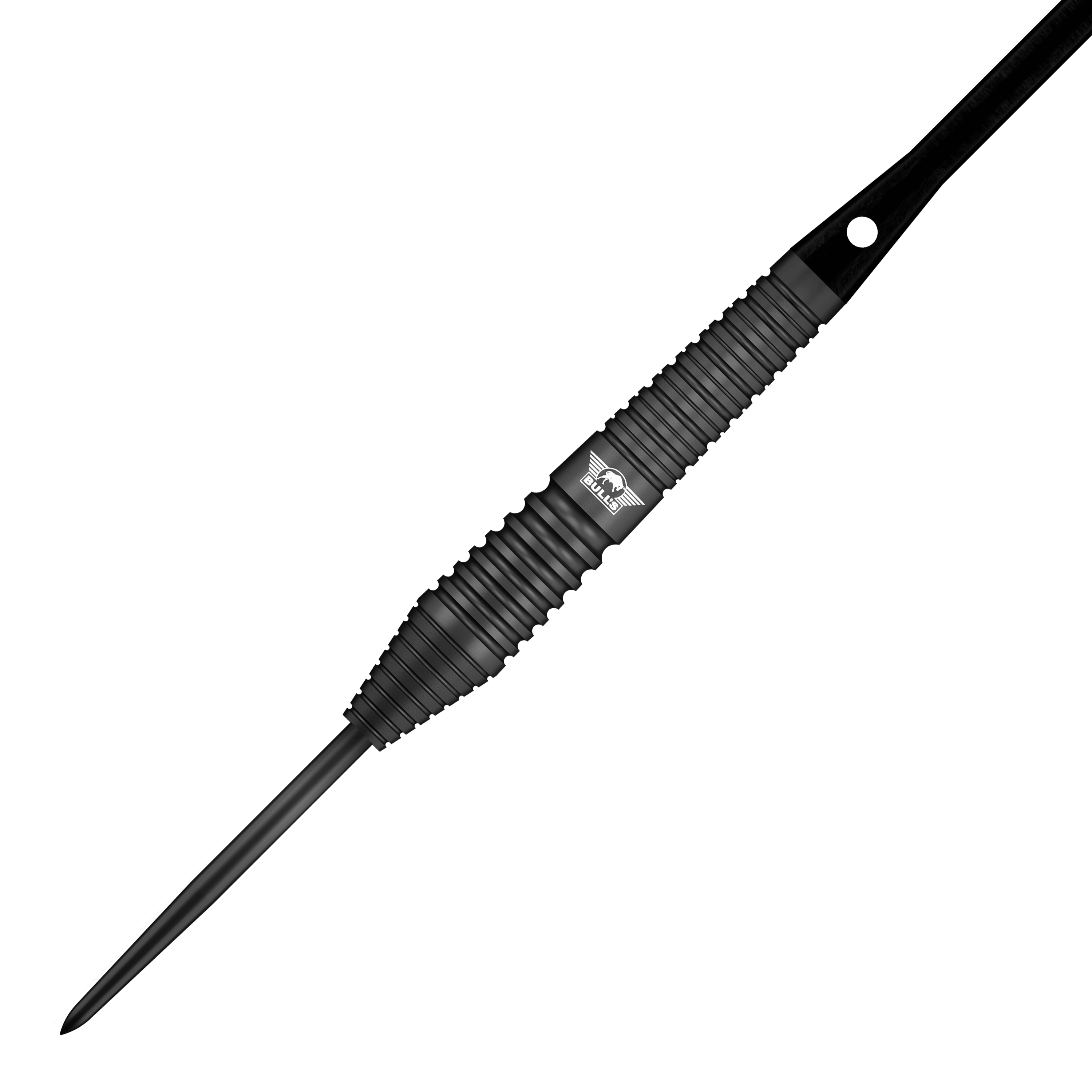 Bulls NL Max Hopp freccette in acciaio nero Abbildung der Bulls NL Max Hopp Black Steeldarts. Die Steeldarts sind aus einer anderen Perspektive zu sehen.