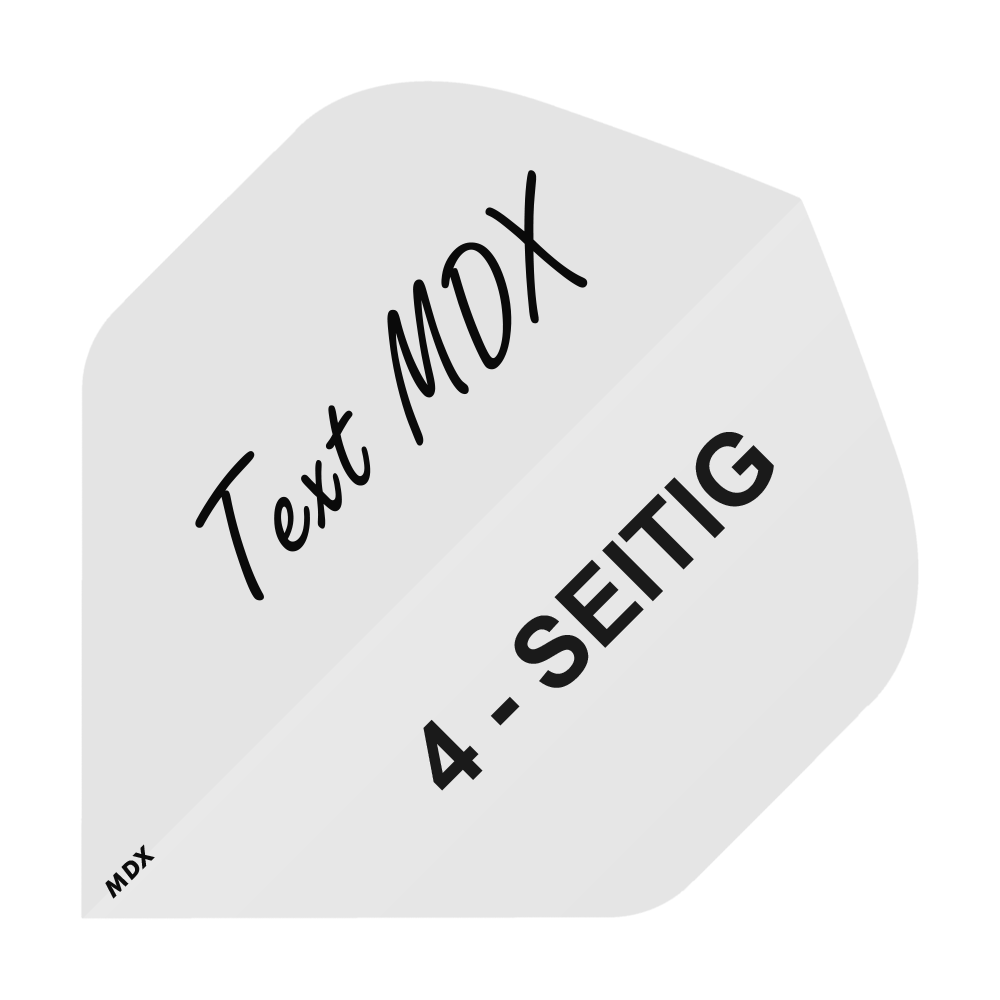 10 set di alette stampate 4 facciate - testo desiderato - MDX