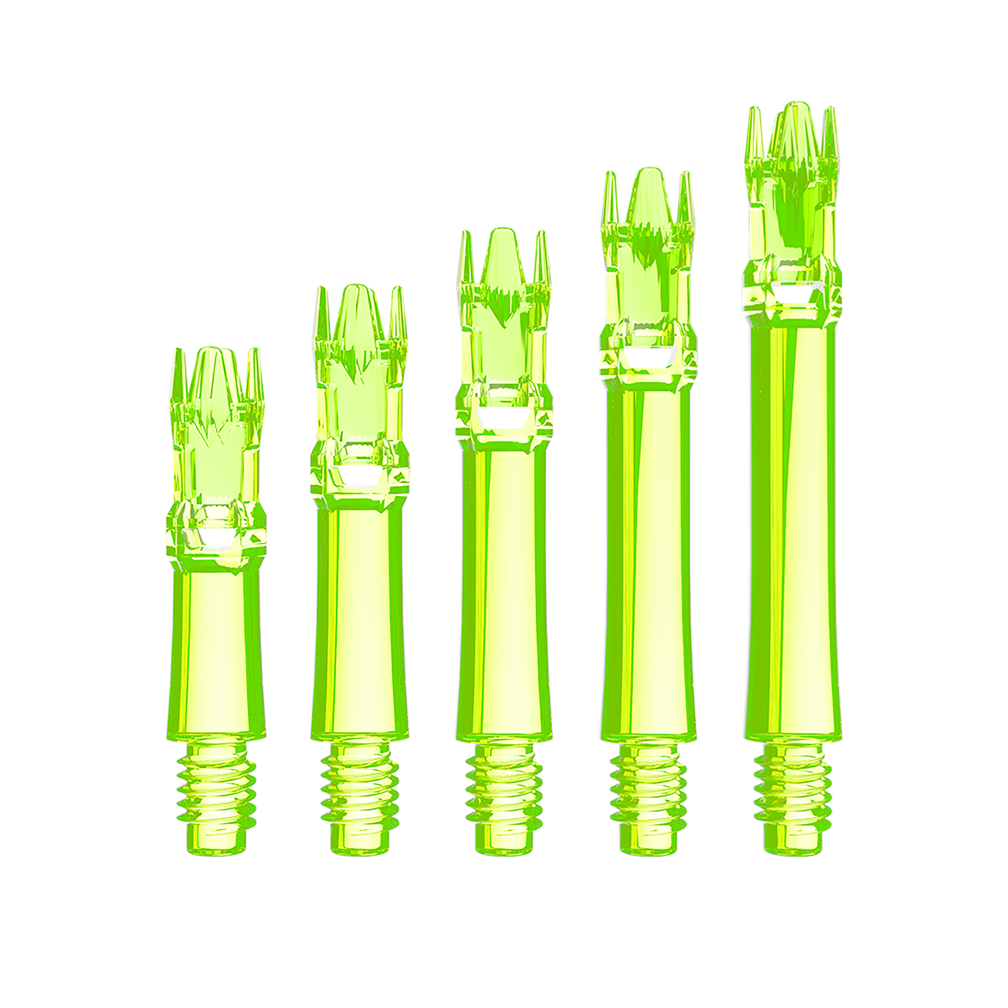 Alberi di ricambio L-Style L-System - Giallo neon Das Bild zeigt die L-Style L-System Ersatzshafts in Neongelb. Die Schäfte sind Ersatzteile für Dartpfeile.