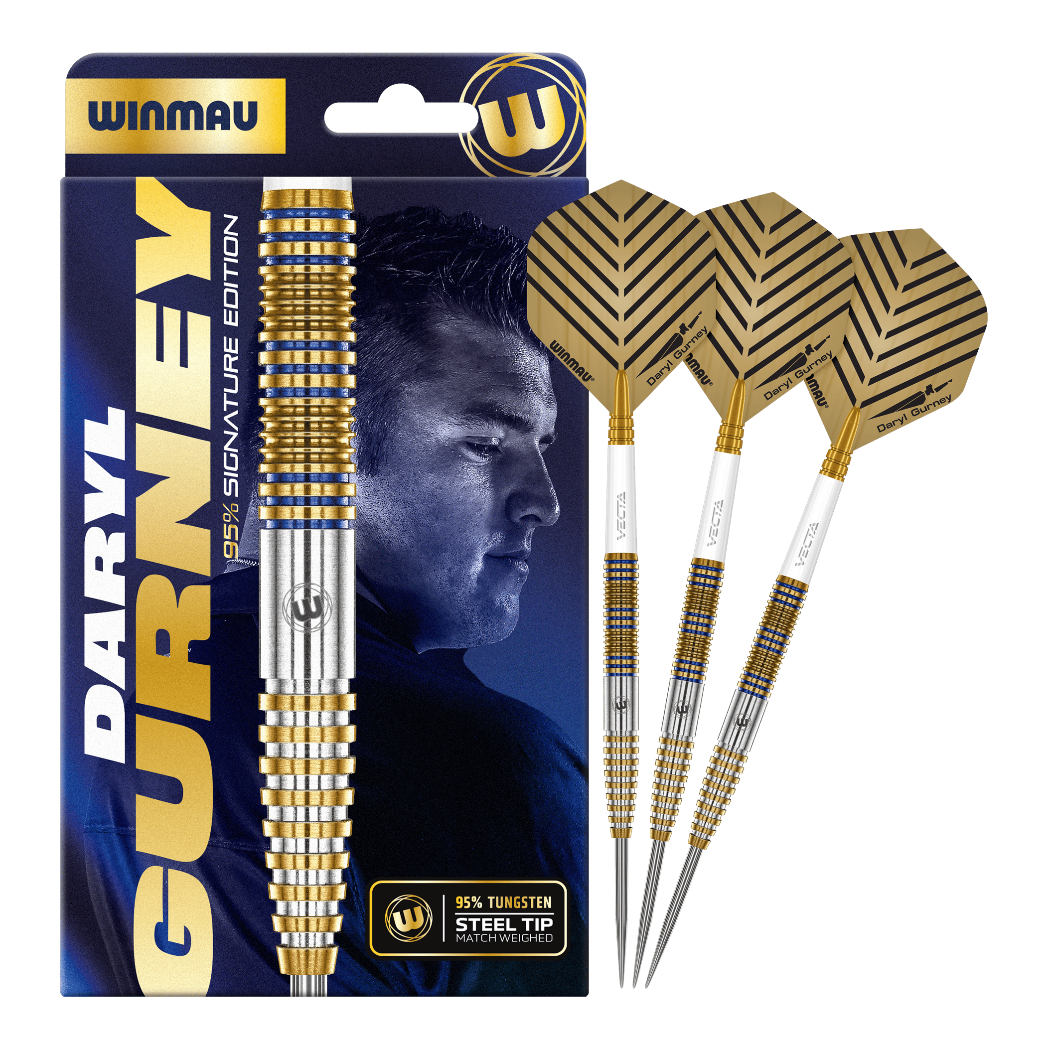 Daryl Gurney Signature Edition Steeldarts Winmau - 23 g Abgebildet ist das Set Winmau Daryl Gurney Signature Edition Steeldarts - 23g. Die Pfeile zeichnen sich durch ihre hochwertige Verarbeitung aus.