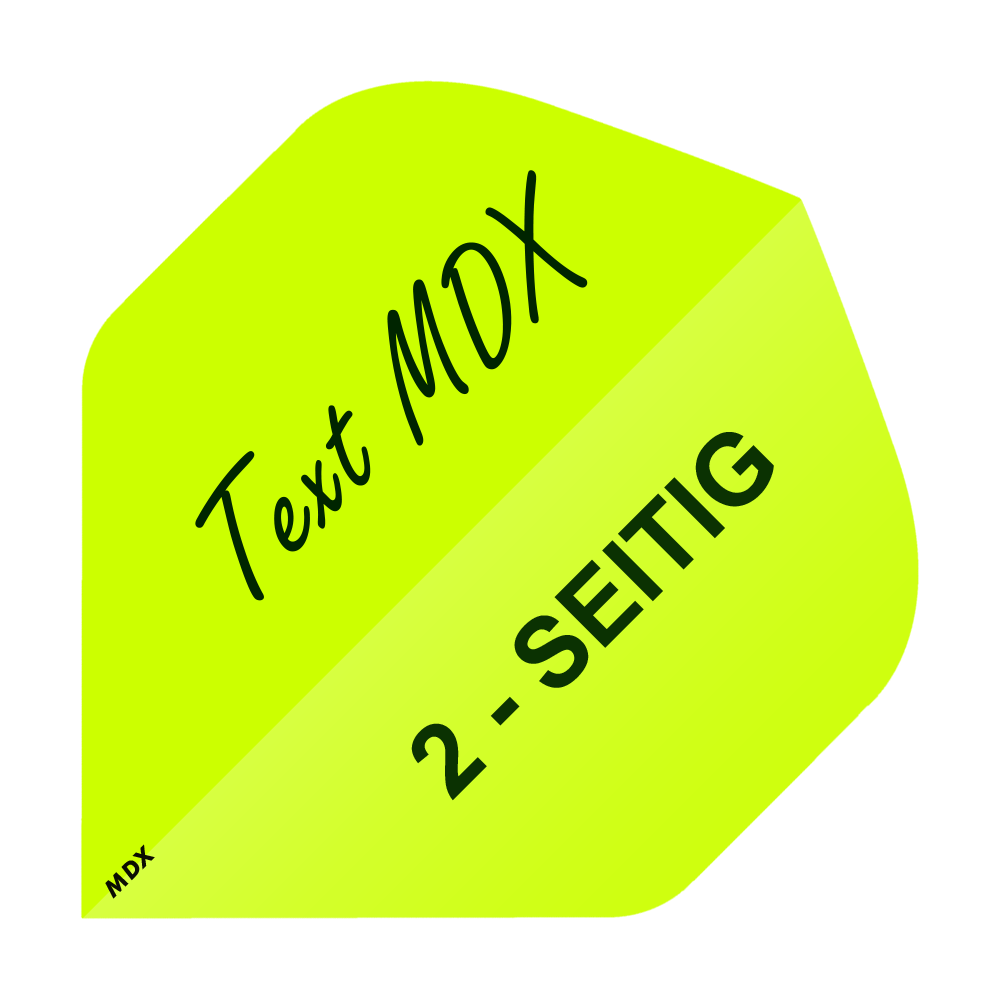 Set di 10 alette stampate su 2 lati - testo desiderato - standard MDX