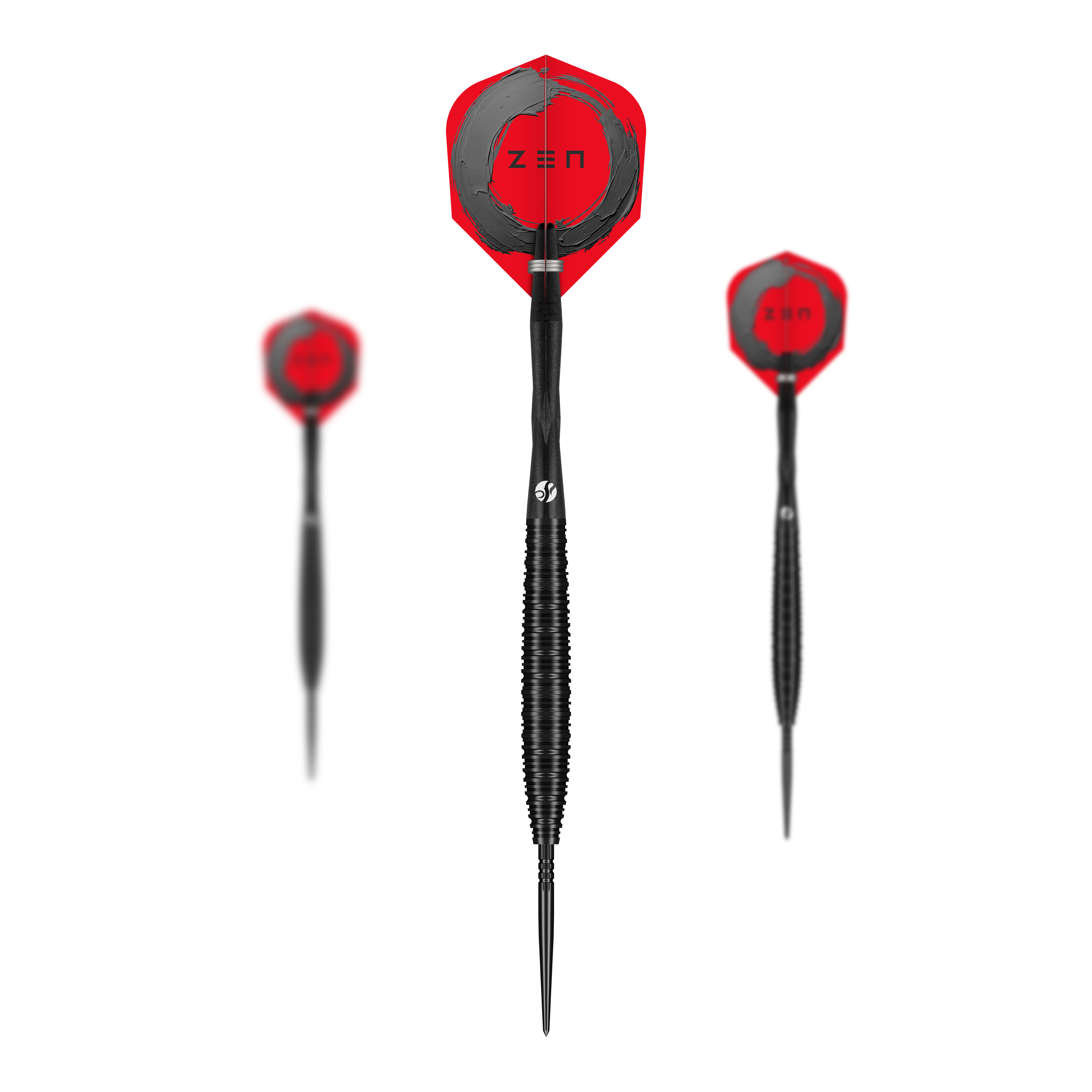 Dardi in acciaio Shot ZEN Missile Turbo Point - 23 g Das Bild zeigt die Shot ZEN Missile Turbo Point Steeldarts in der 23g-Ausführung. Es handelt sich um hochwertige Steeldarts für den professionellen Gebrauch.