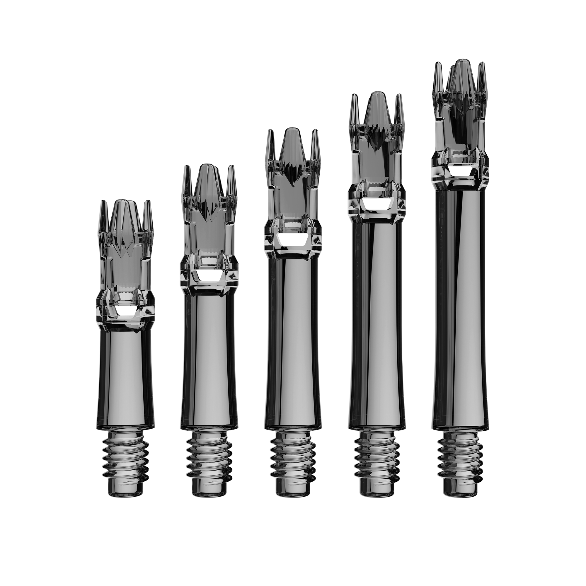 Alberi di ricambio L-Style L-System - Nero trasparente Abgebildet sind die L-Style L-System Ersatzshafts in Clear Black. Diese Schäfte dienen als Ersatzteile für Dartpfeile.
