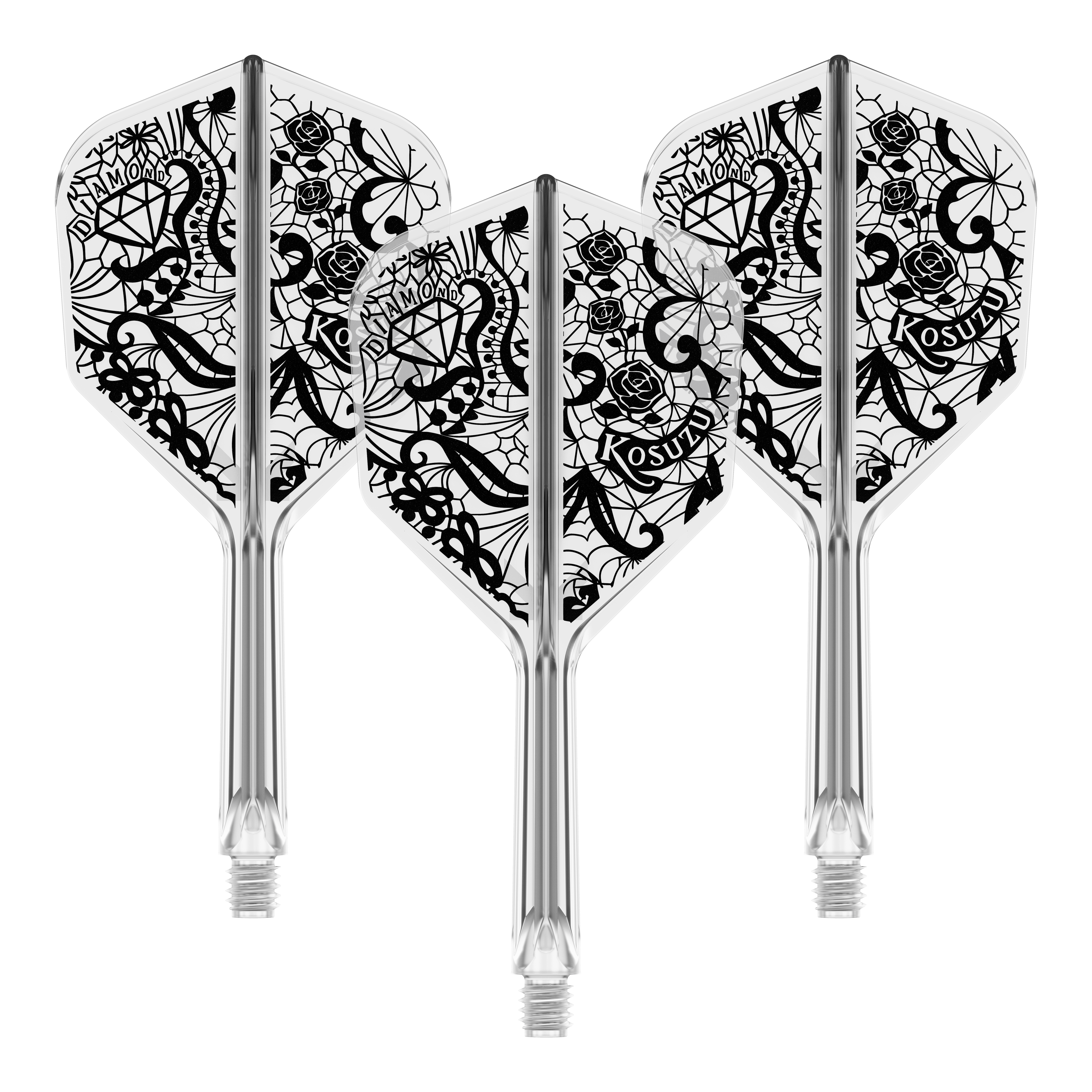 Sistema di alberi di volo Target Japan K-Flex Diamond No6 Das Bild zeigt das Target Japan K-Flex Diamond No6 Flight-Shaft-System in 26mm. Es ist ein Teil für den Dartsport.