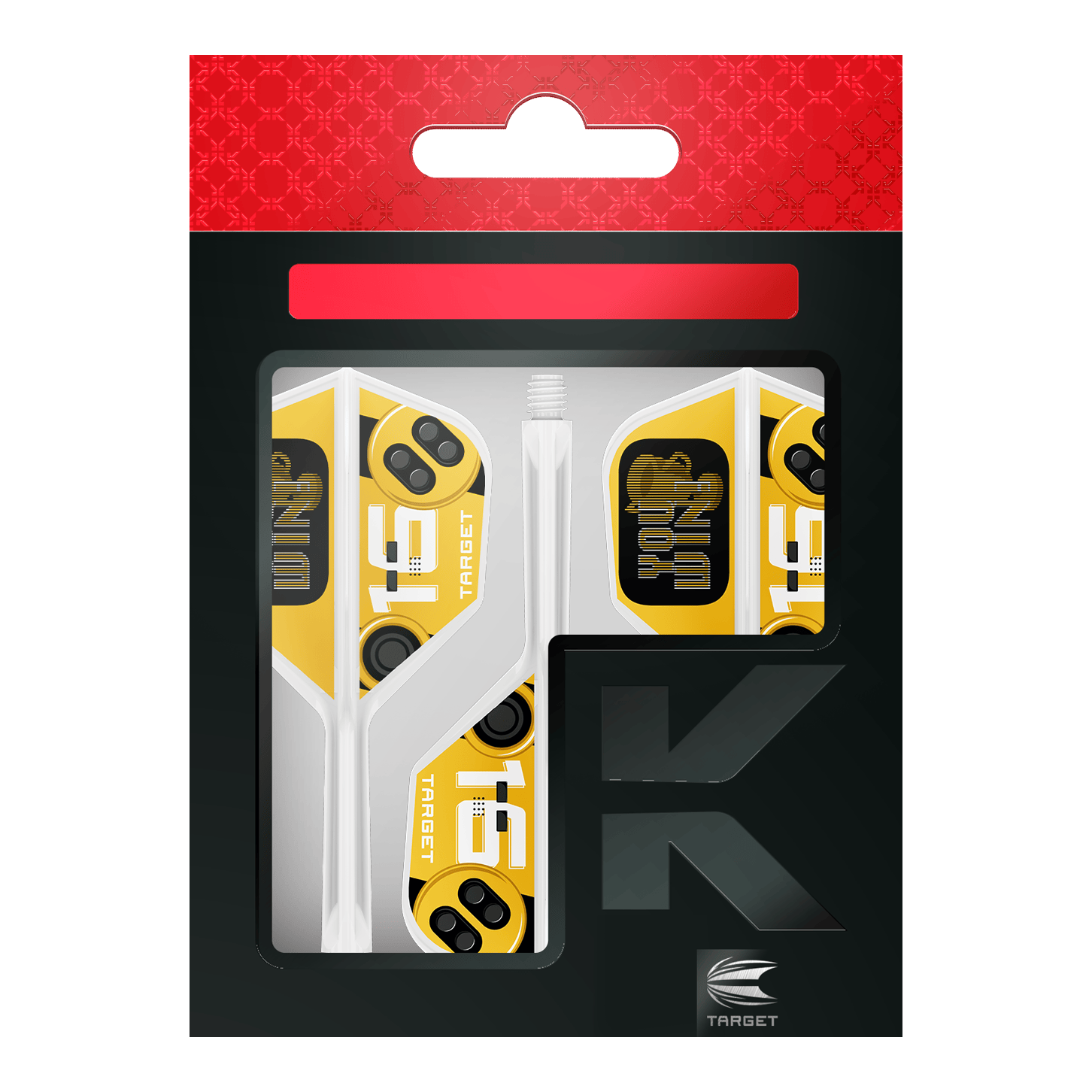 Target K-Flex Vinci 6 voli Zu sehen sind die Target K-Flex You Win No6 Flights. Sie eignen sich als Zubehör für Dartpfeile.