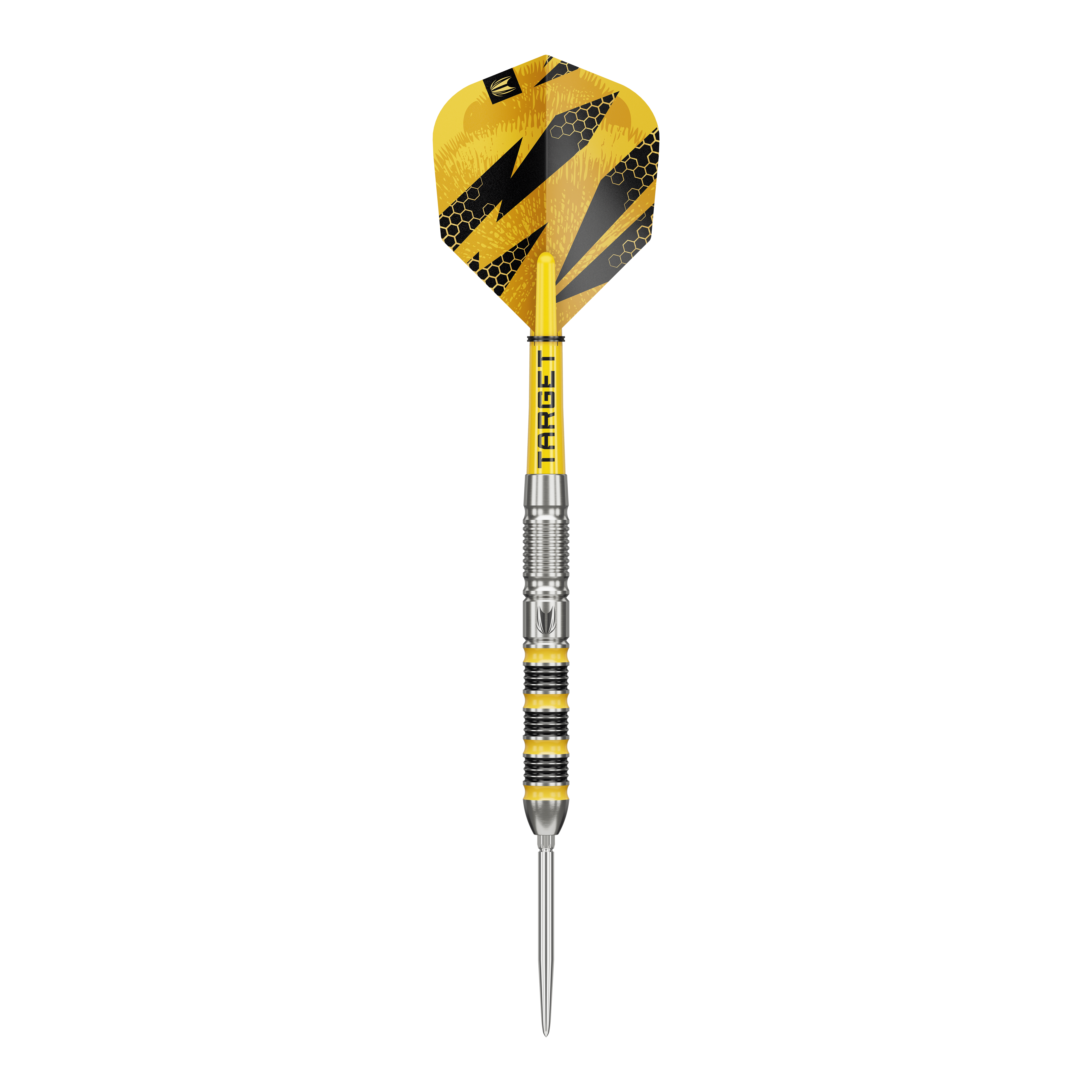 Freccette in acciaio Target Buzz 01 Swiss Points Das Bild zeigt Target Buzz 01 Swiss Points Steeldarts. Es handelt sich um hochwertige Steeldarts für Präzisionswürfe.