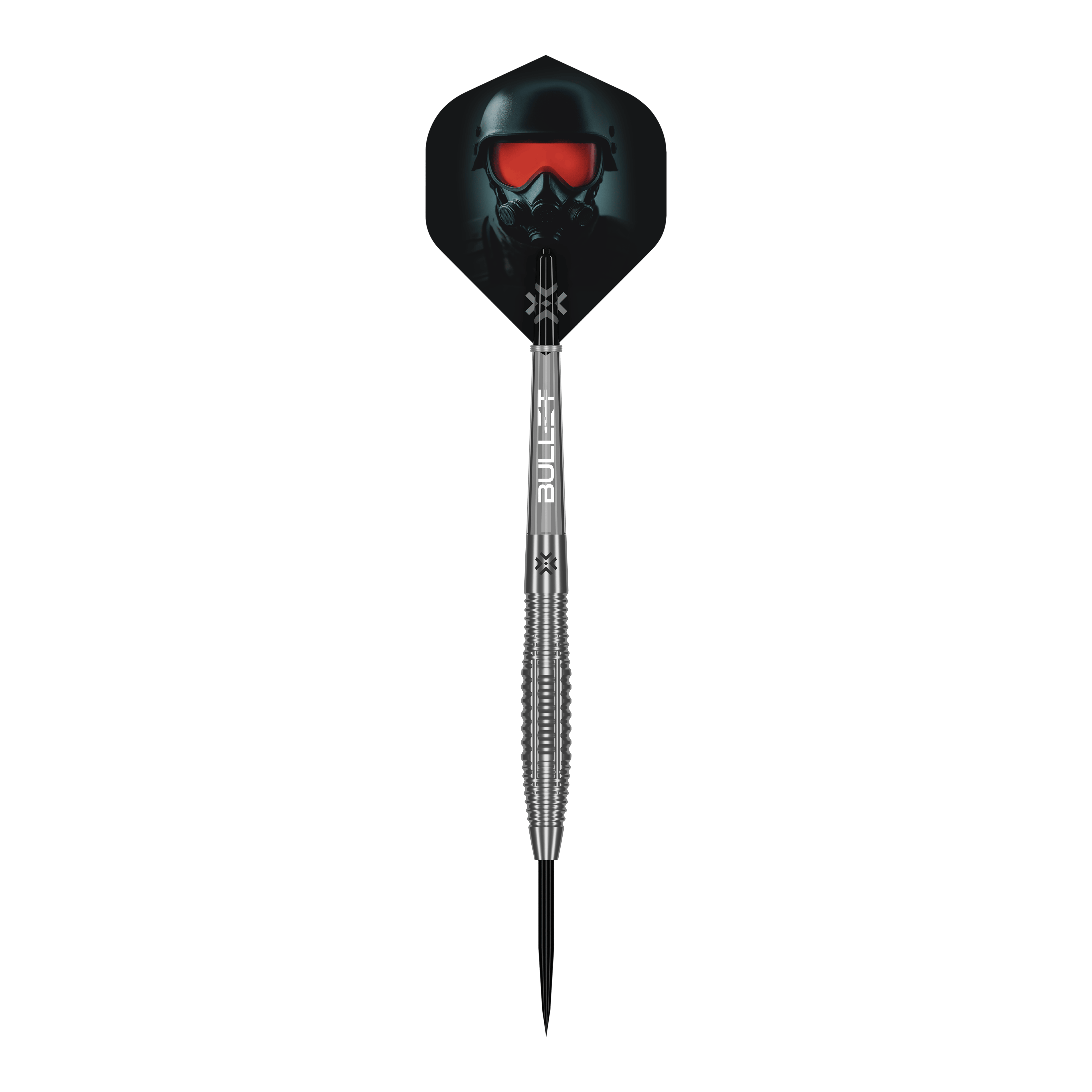 Freccette in acciaio Bullet Ranger Gezeigt wird ein einzelner Bullet Ranger Steeldarts. Dieses Produkt eignet sich für Steeldartspiele.