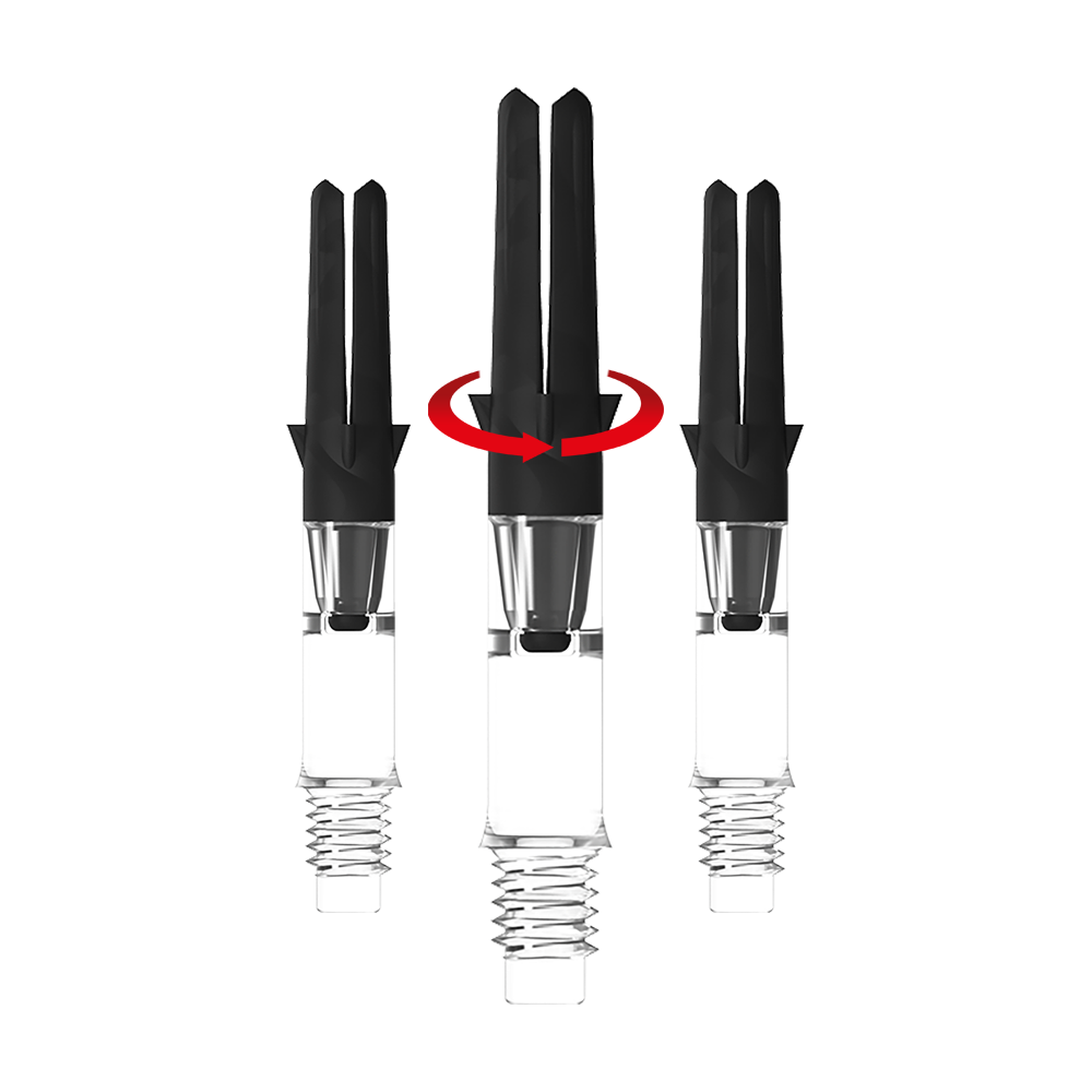 L-L-Style-Shaft Carbon Silent Straight - Trasparente Das Bild zeigt das Produkt L-Style L-Shaft Carbon Silent Straight Clear OhneKappen 32mm 1Set Symbol. Vermutlich handelt es sich um einen Dart-Schaft.