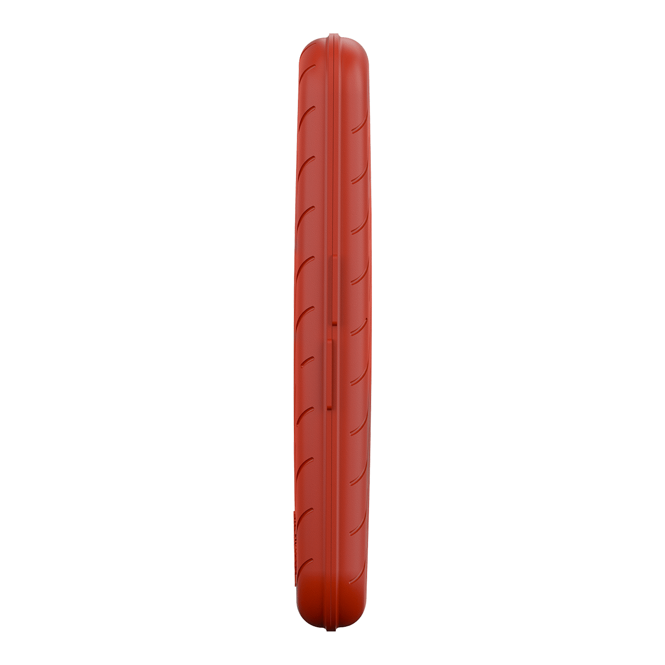 Custodia per freccette Harrows Slimcase Das Bild zeigt eine schlanke, rote Darttasche von der Seite. Die Oberfläche ist strukturiert und leicht abgerundet.