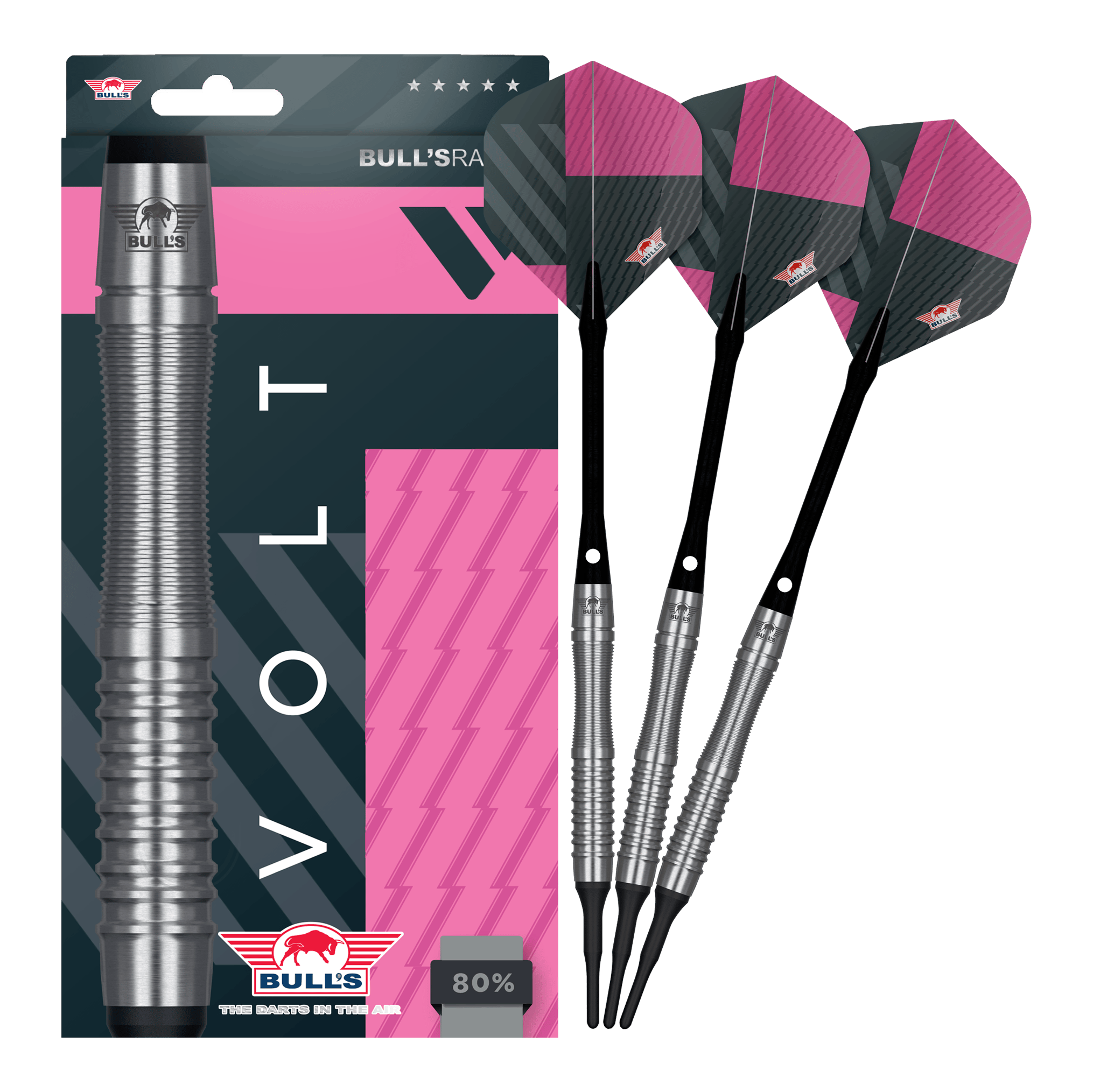 Freccette morbide Bulls NL Volt Pink - 19 g Freccette morbide Bulls NL Volt Pink - 19 g