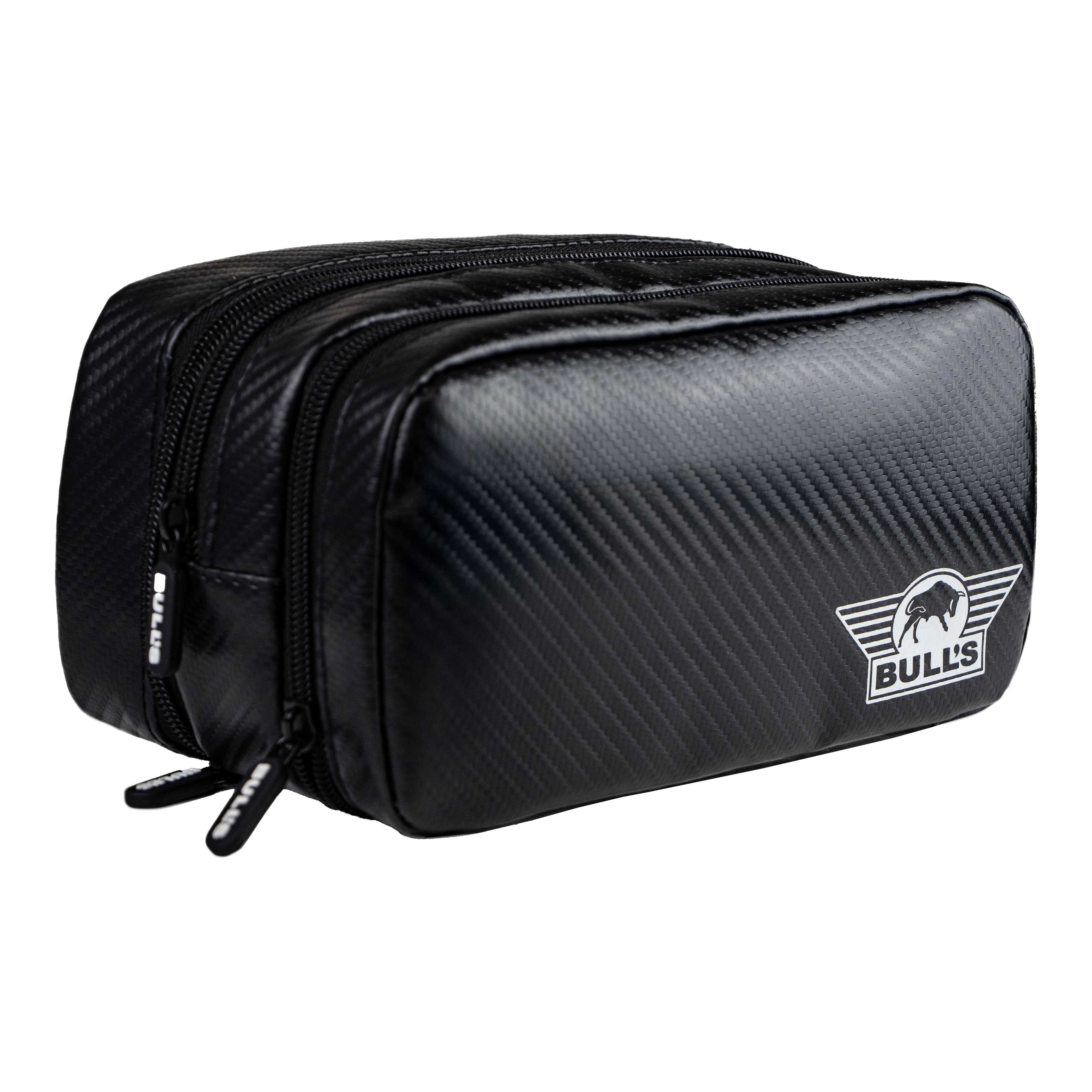 Portafoglio in carbonio Bulls NL Zu sehen ist das Bulls NL Carbon Wallet. Diese elegante Brieftasche wurde speziell für Dartspieler entworfen.