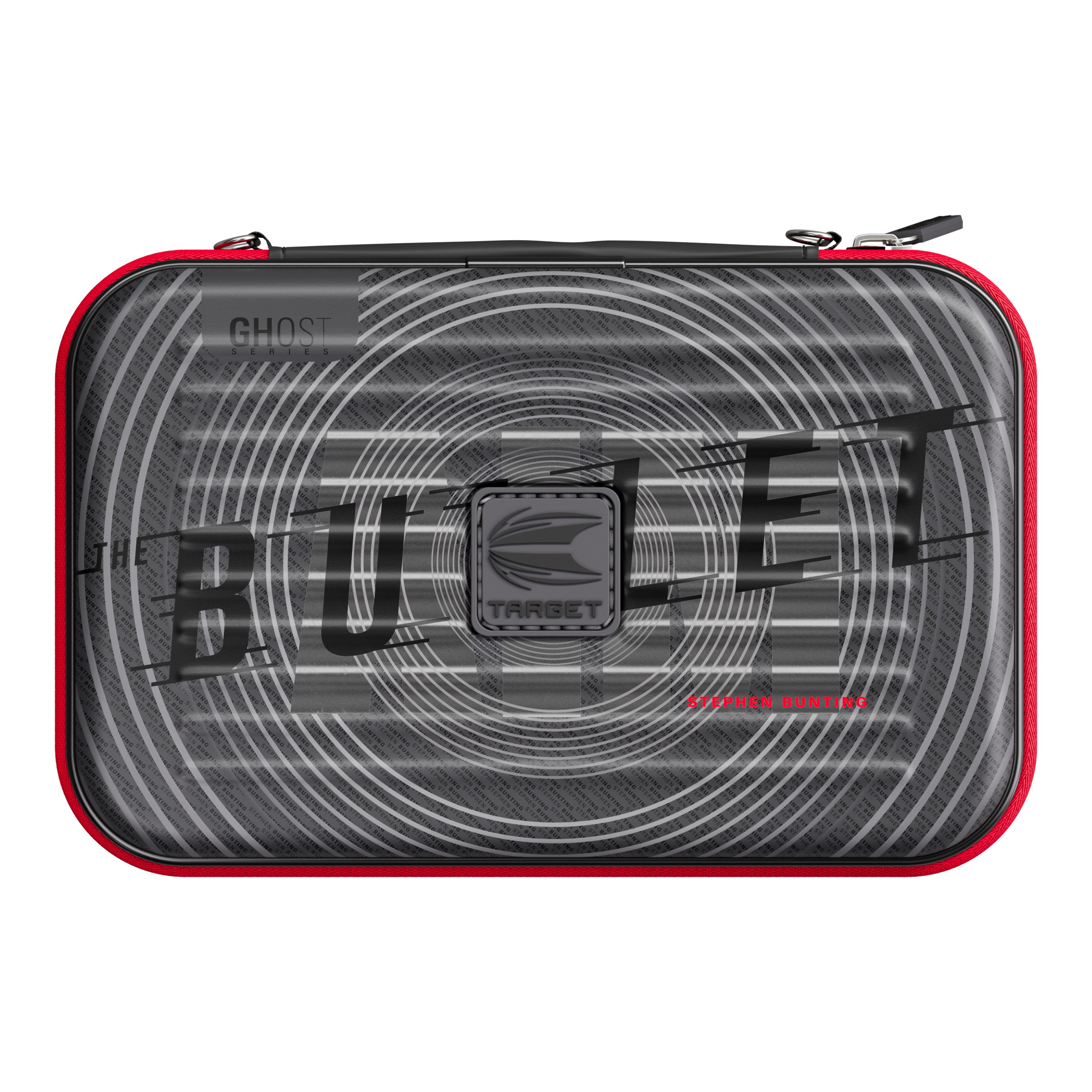 Custodia per freccette Stephen Bunting della serie Ghost Takoma XL Gezeigt wird das Takoma XL Ghost Series Stephen Bunting Dartcase. Das praktische Case wurde für Dartspieler entwickelt.
