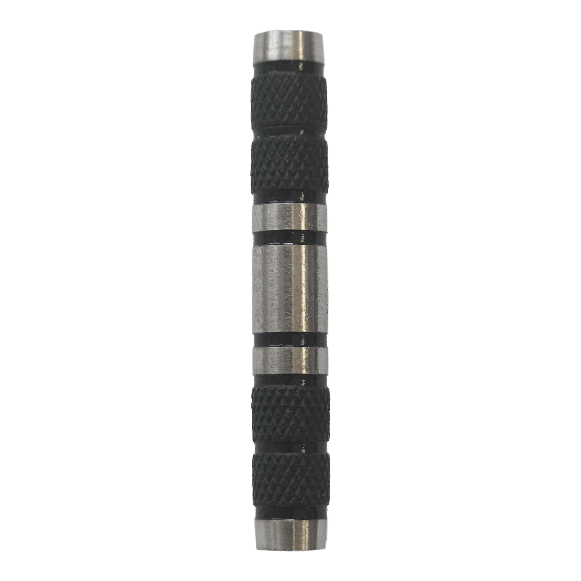 Bersagli morbidi McDart con fusto zigrinato nero - 18 g McDart Knurled Black Softdart Barrels - 18g werden dargestellt. Diese schwarzen Softdart Barrels haben eine gerändelte Oberfläche und wiegen 18 Gramm.