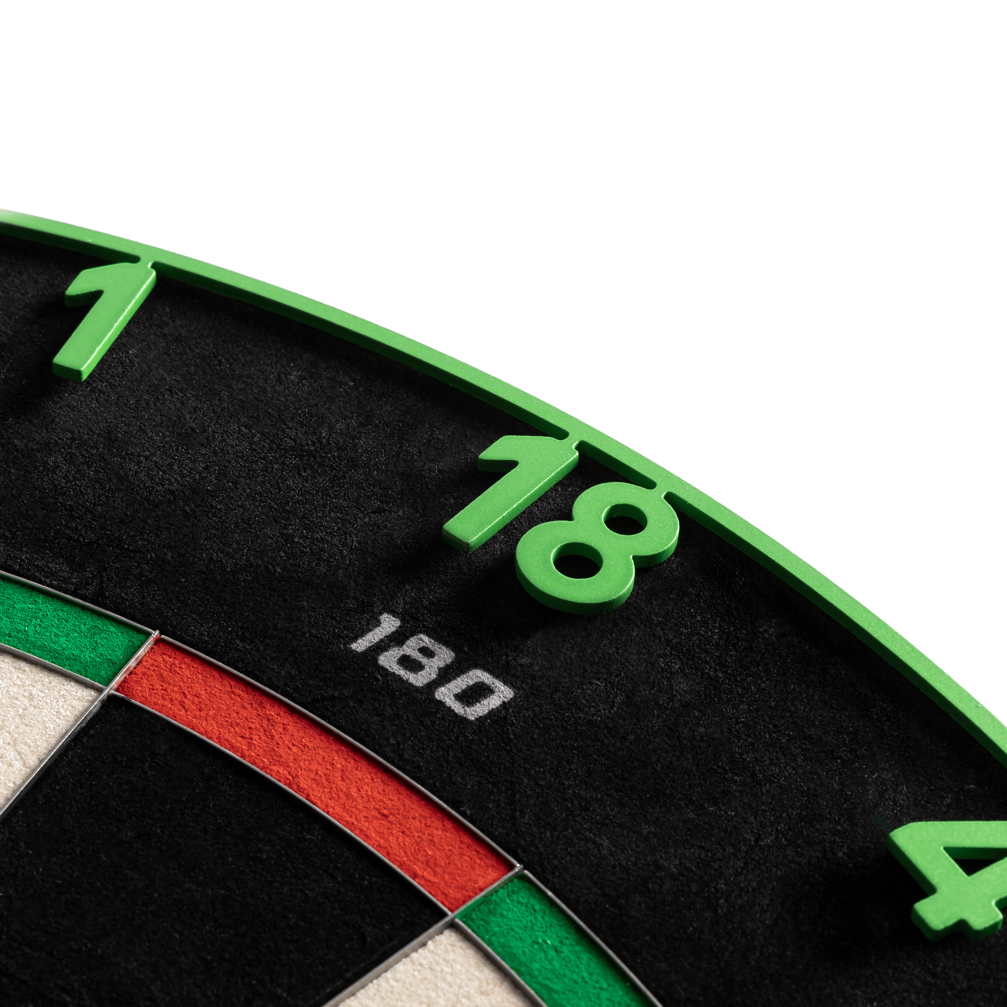 Bersaglio per freccette in acciaio Precise 180 Endorphine con anello numerato - Verde smeraldo Das Bild zeigt das Precise 180 Endorphine Steeldartboard mit Nummernring in Emerald Green. Die Abbildung stellt das Produkt in einer klaren Ansicht dar.
