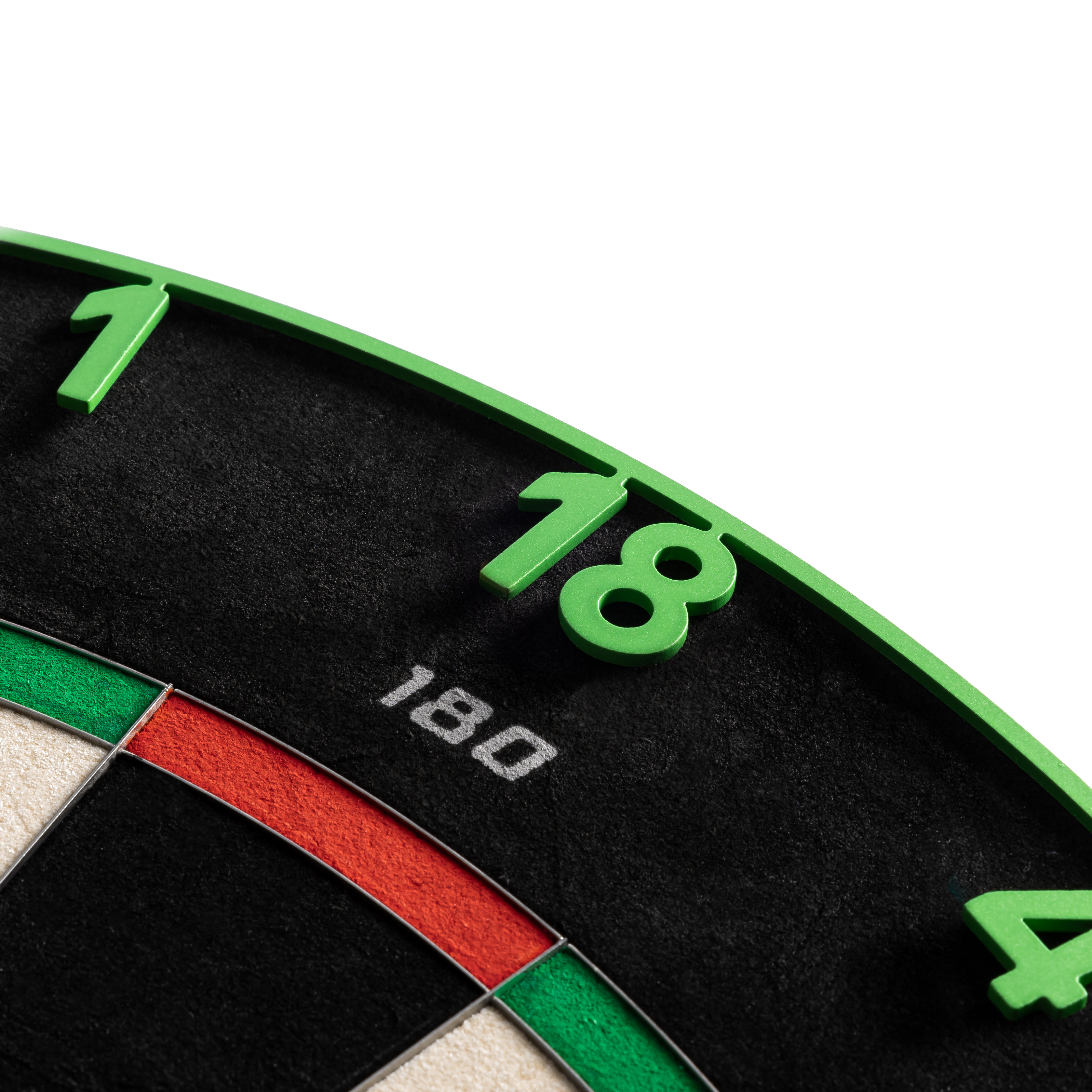 Bersaglio per freccette in acciaio Precise 180 Endorphine con anello numerato - Verde smeraldo Das Precise 180 Endorphine Steeldartboard mit Nummernring wird hier präsentiert. Die Scheibe besitzt eine markante Optik.
