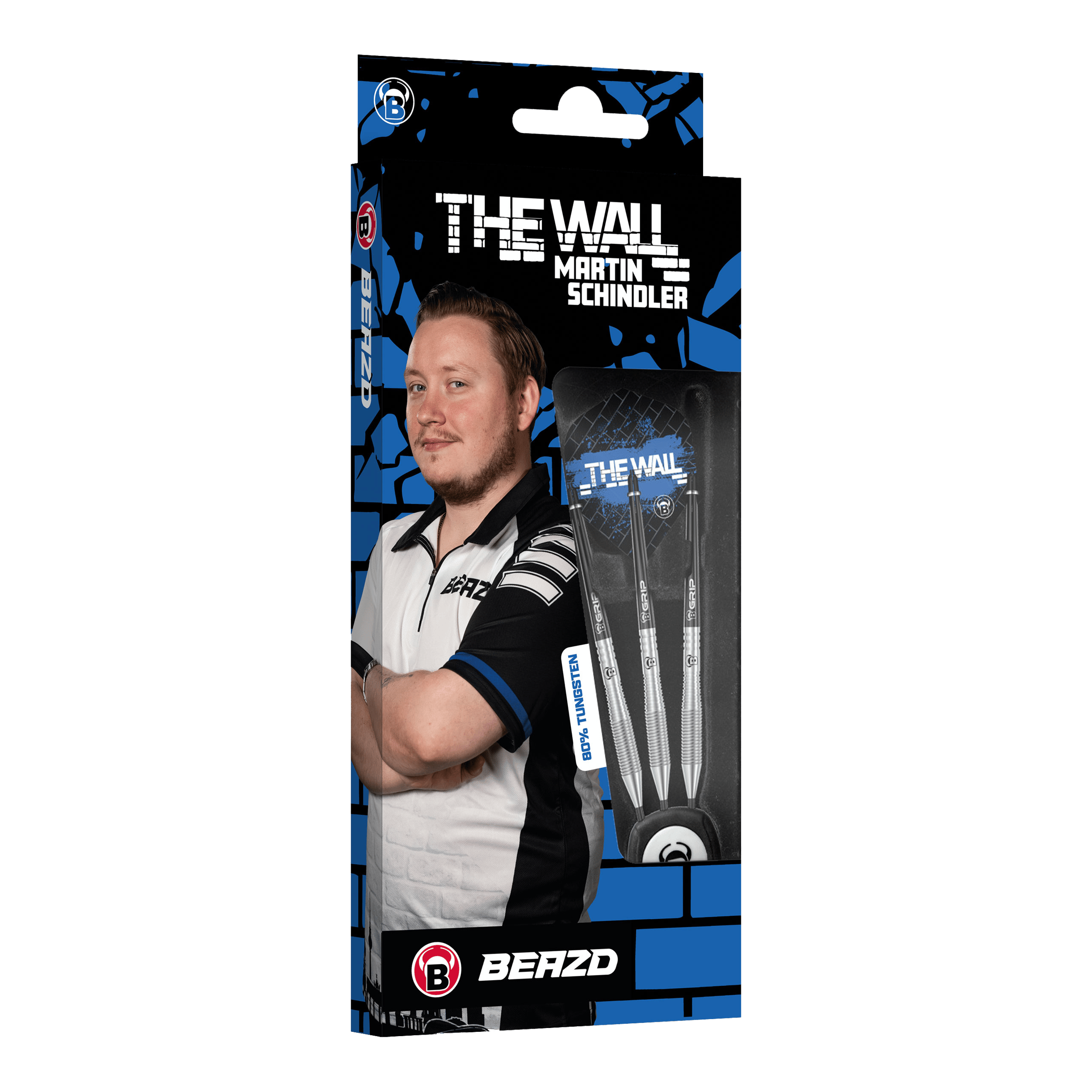 Freccette in acciaio Bulls Martin Schindler TW80 Beazd Martin Schindler TW80 Steeldarts sind auf diesem Bild zu sehen. Das Produkt wird in einer Nahaufnahme dargestellt.