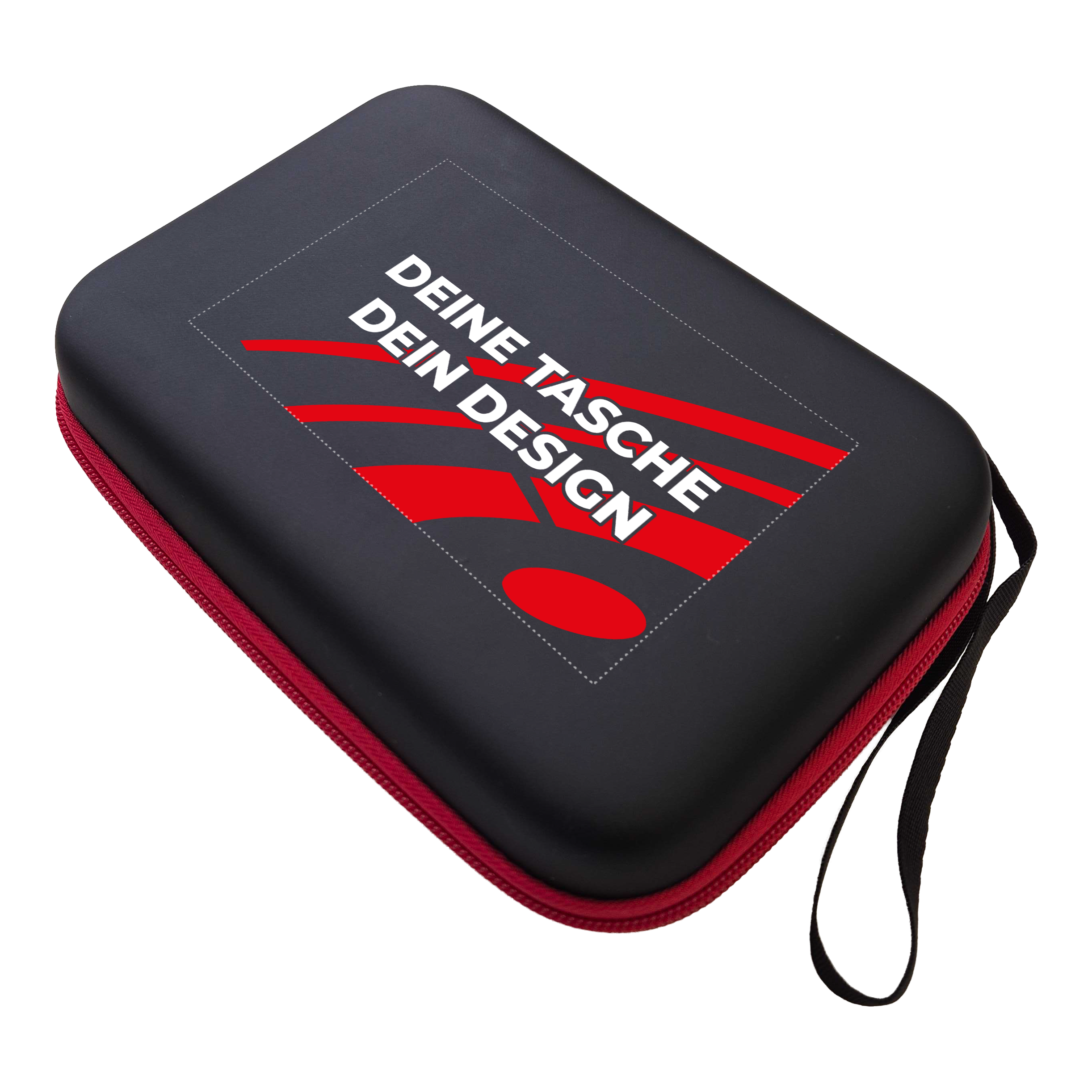 Abgebildet ist ein schwarzes Dartcase des Modells System 4. Das Etui eignet sich zur Aufbewahrung von Dartpfeilen und Zubehör.