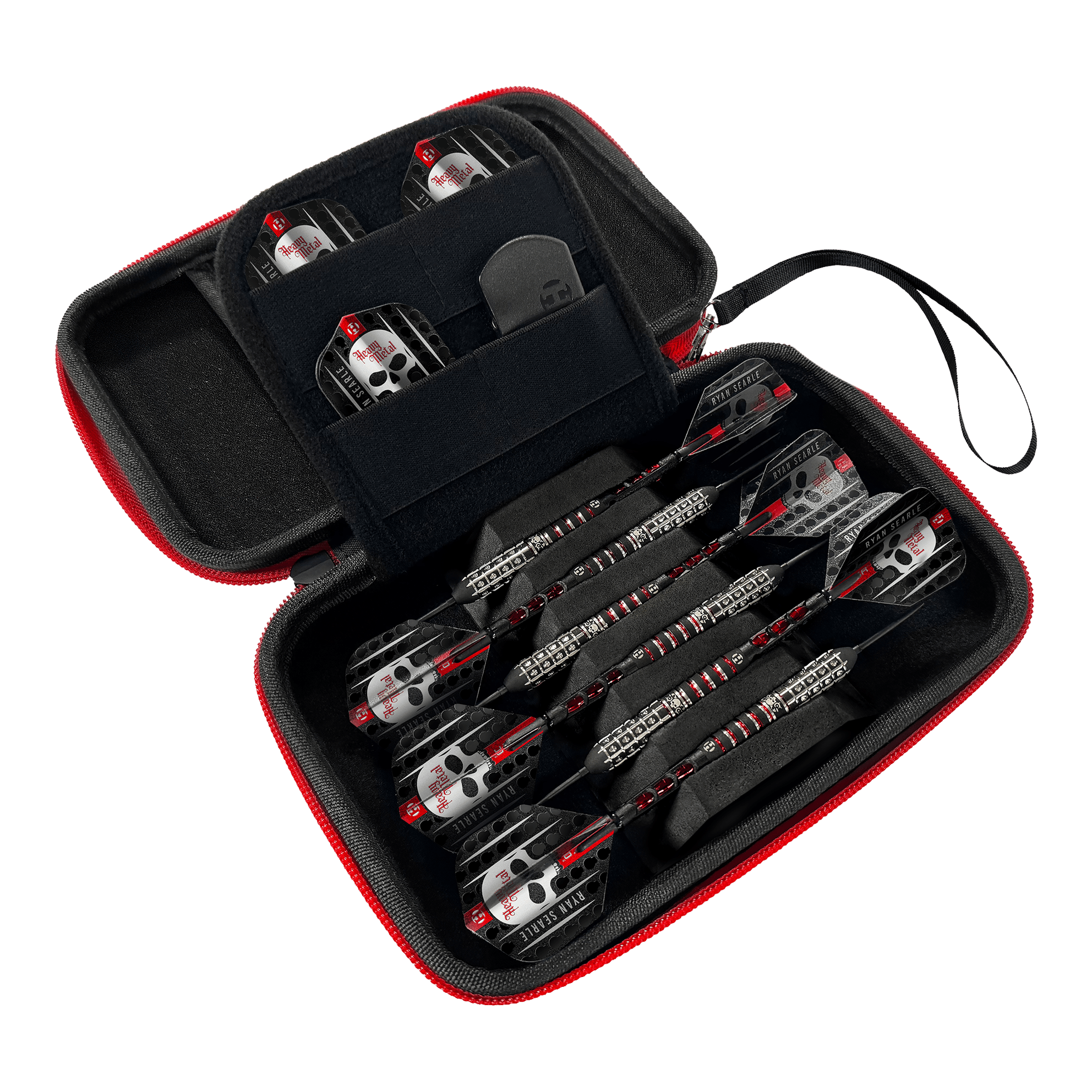 Custodia per freccette Ryan Searle Player Pro6 di Harrow Harrows Ryan Searle Player Pro6 Dartcase ist ein stabiles Etui für Darts. Es wurde speziell für den sicheren Transport entwickelt.