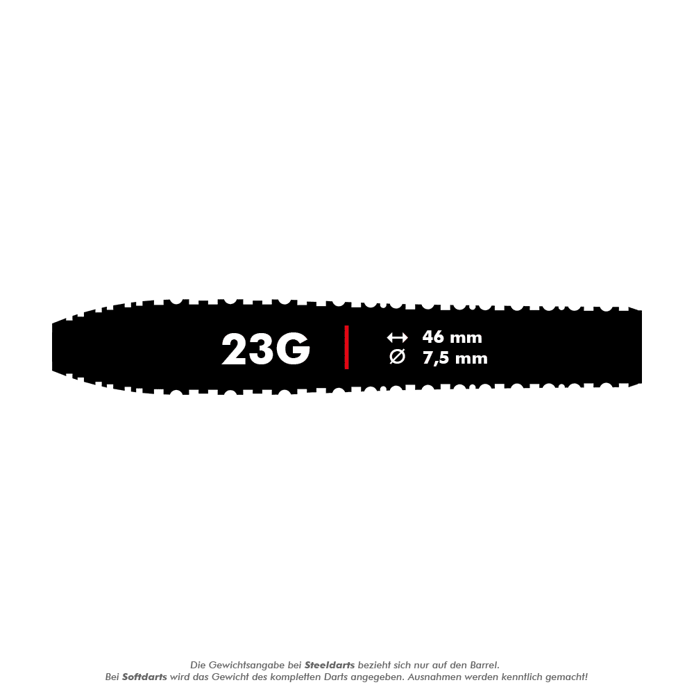 Freccette in acciaio Shot ZEN Torpedo Turbo Point - 23 g