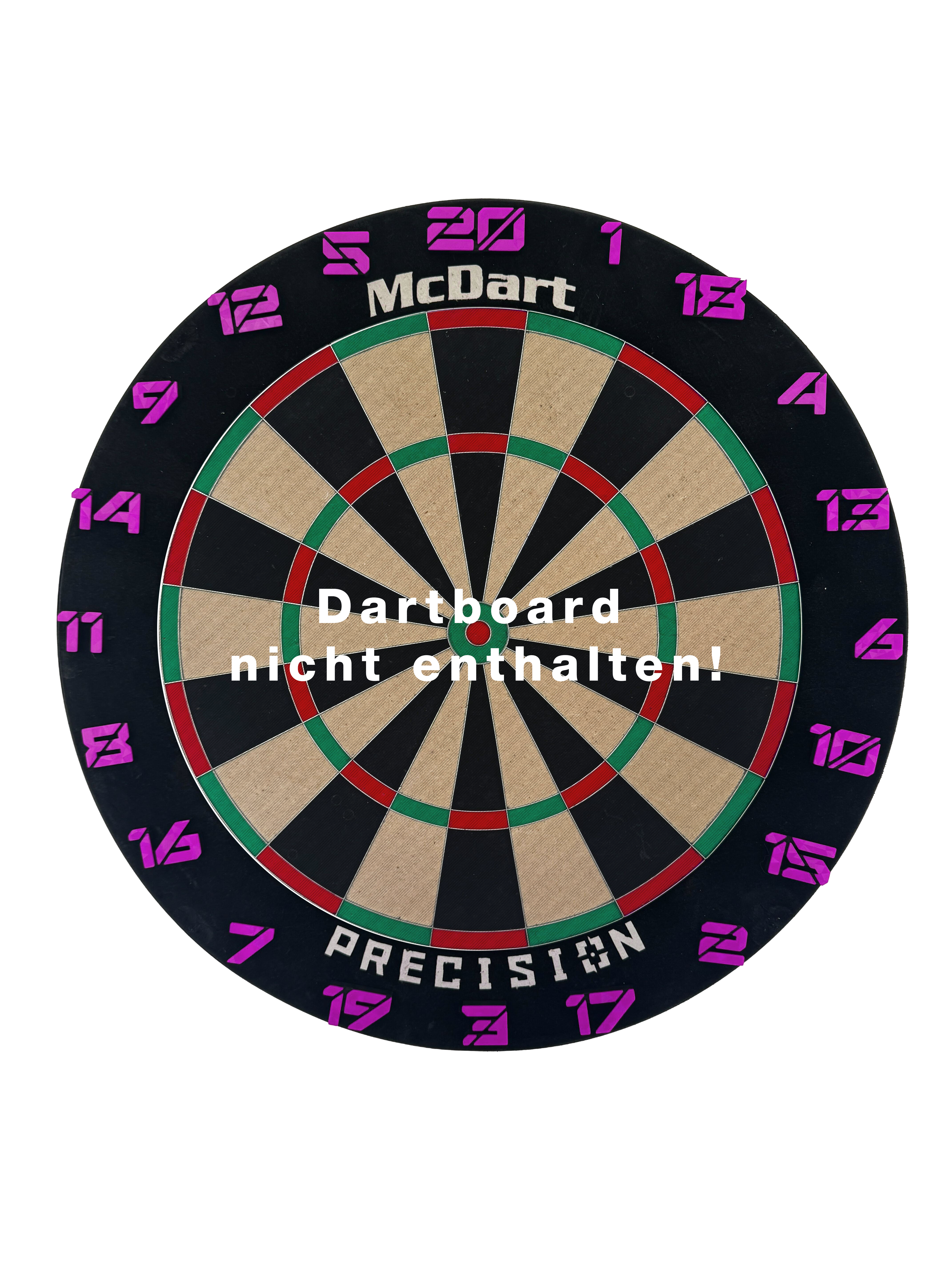 Anelli numerici per freccette McDart / Anello numerico Cyber Das Bild zeigt das Cyber Lila Board. Es handelt sich um ein Produkt mit lilafarbenem Design.