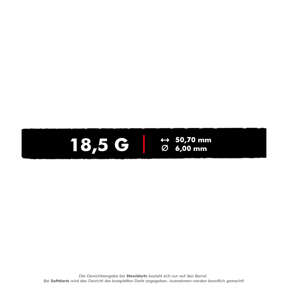 Freccette morbide McDart 85 Tungsten V24 - 18,5 g