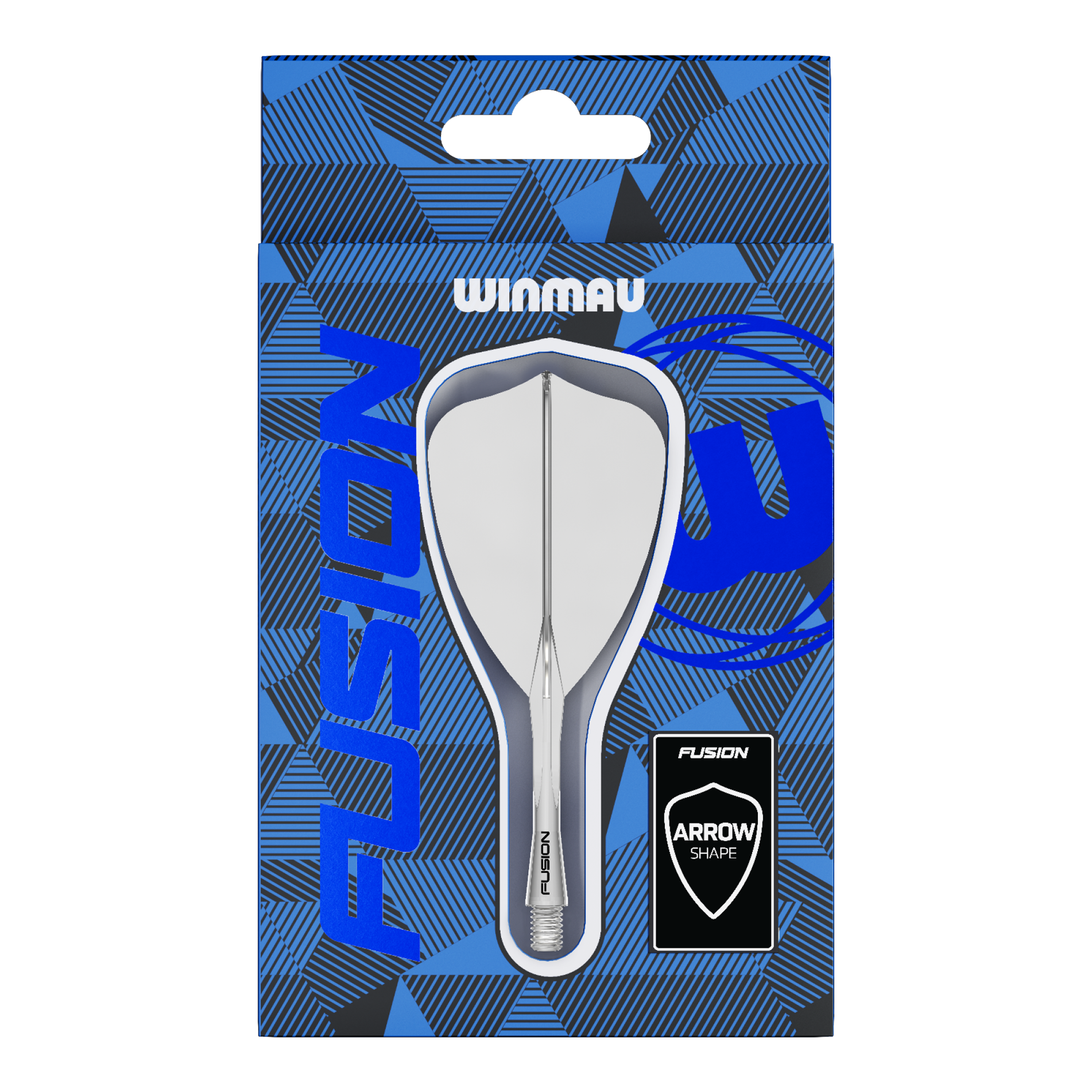 Winmau Fusion Flight Shaft System Freccia Trasparente Hier ist ein weiteres Bild des Winmau Fusion Flight-Shaft-System Arrow Clear. Es zeigt den Flightschaft für Darts in einer anderen Perspektive.