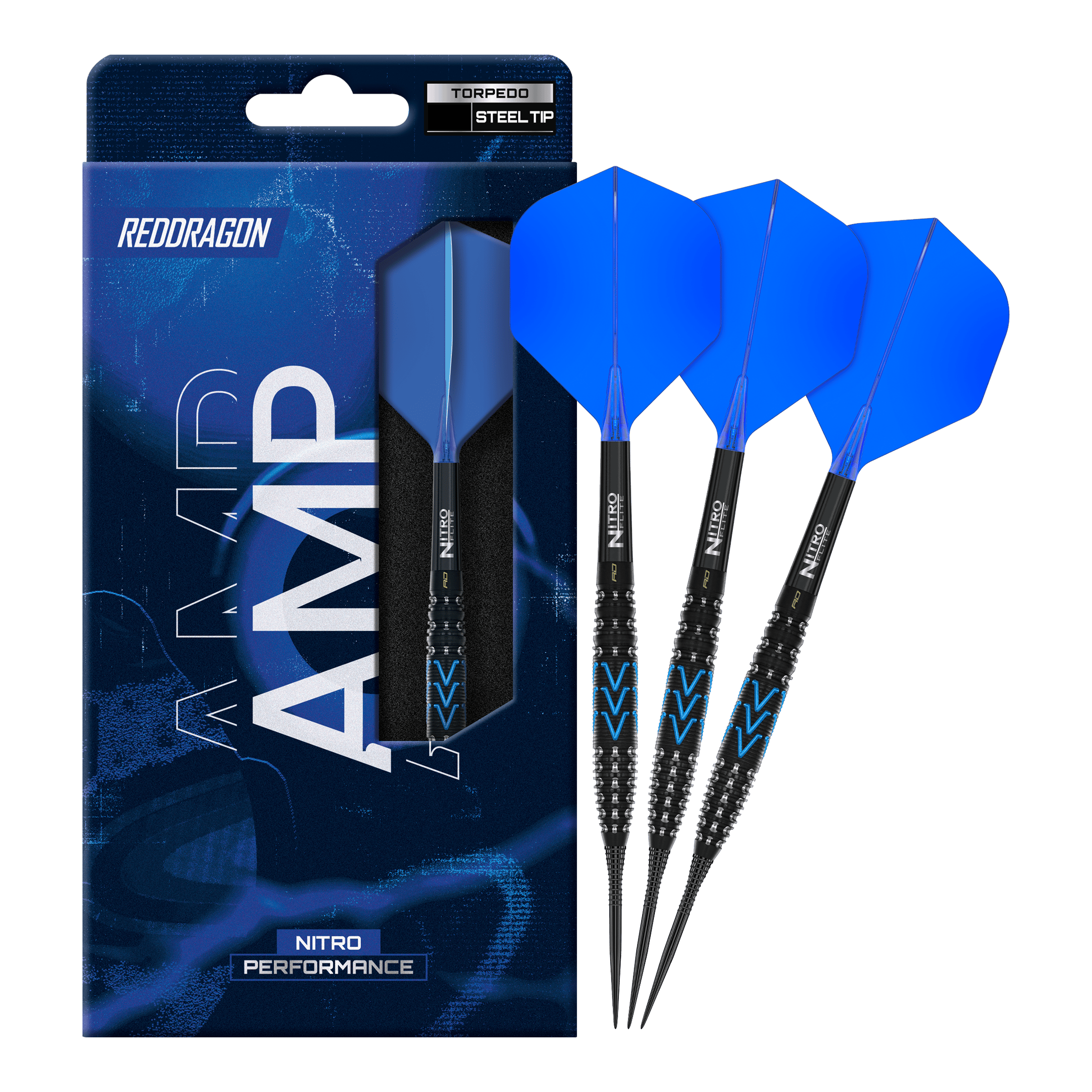 Dardi in acciaio Red Dragon Amp Torpedo Hier ist der Red Dragon Amp Torpedo Steeldarts abgebildet. Es handelt sich um komplette Steeldarts in sportlichem Look.