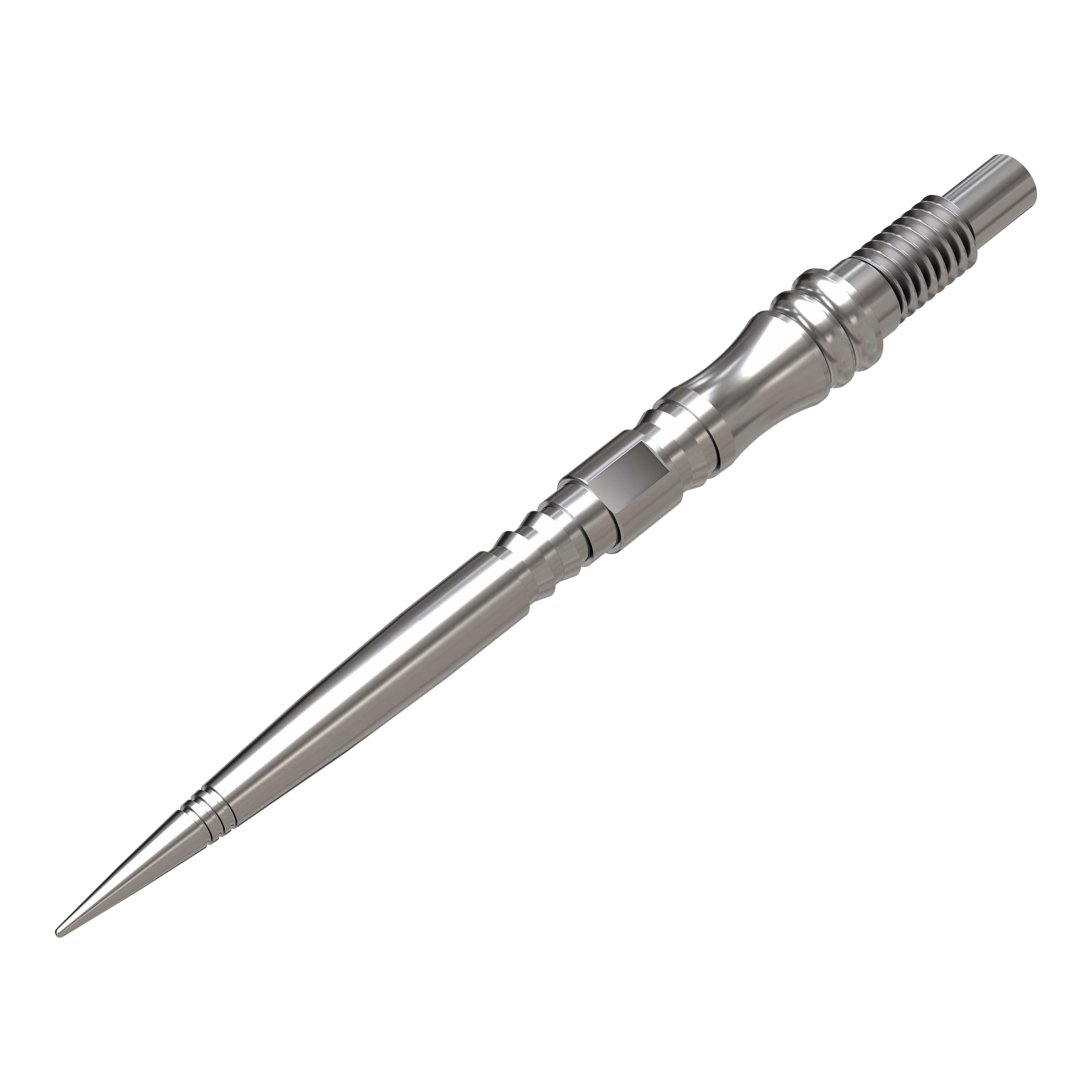 Harrows Quick Point Apex Axis Elite Series Dartspitzen - Silber Das Bild zeigt Harrows Quick Point Apex Axis Elite Series Dartspitzen in Silber. Die Spitzen sind nebeneinander angeordnet.