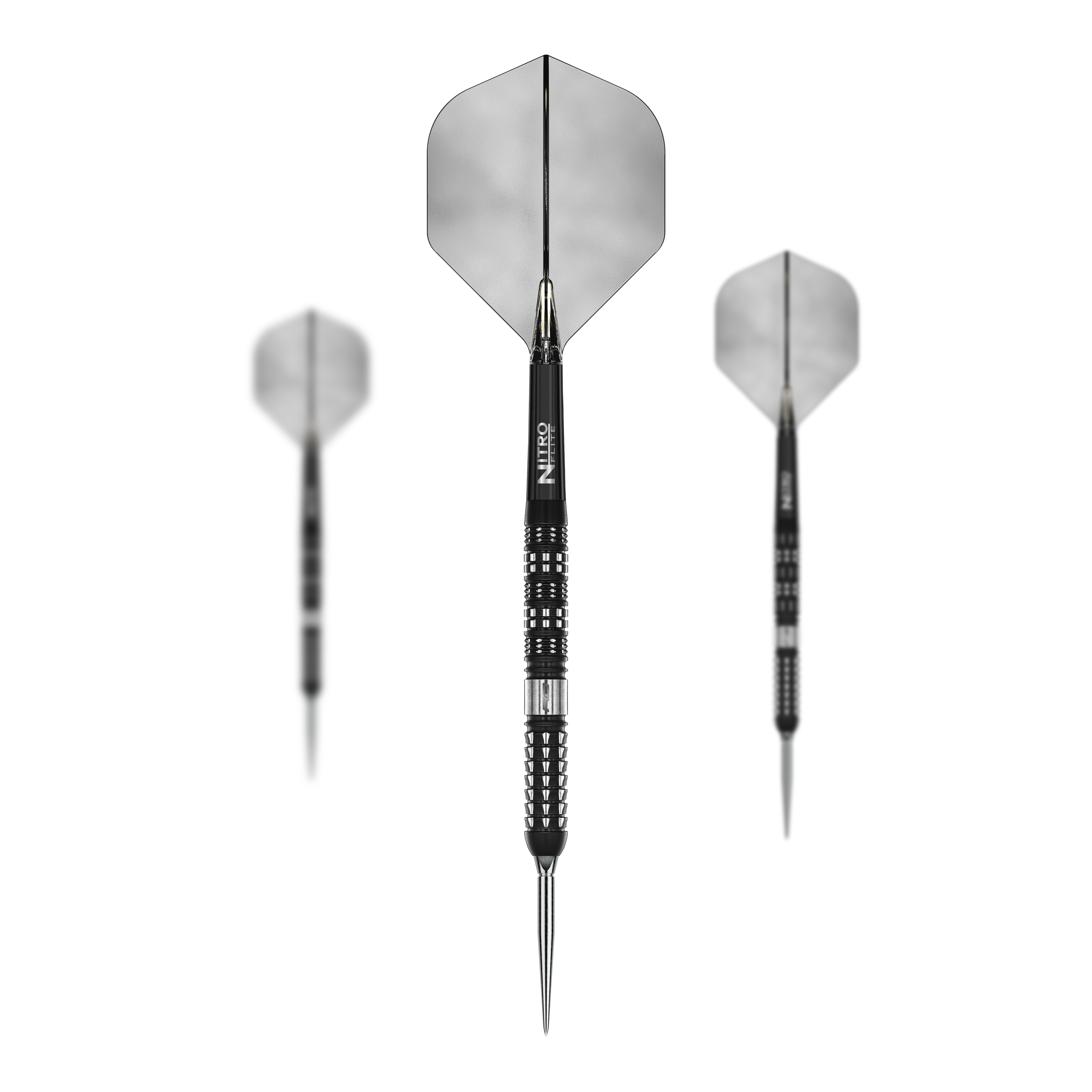 Dardi d'acciaio paralleli Red Dragon Recon Hier sieht man die Red Dragon Recon Parallel Steeldarts. Es handelt sich um ein Set von Steeldarts für Dartspieler.