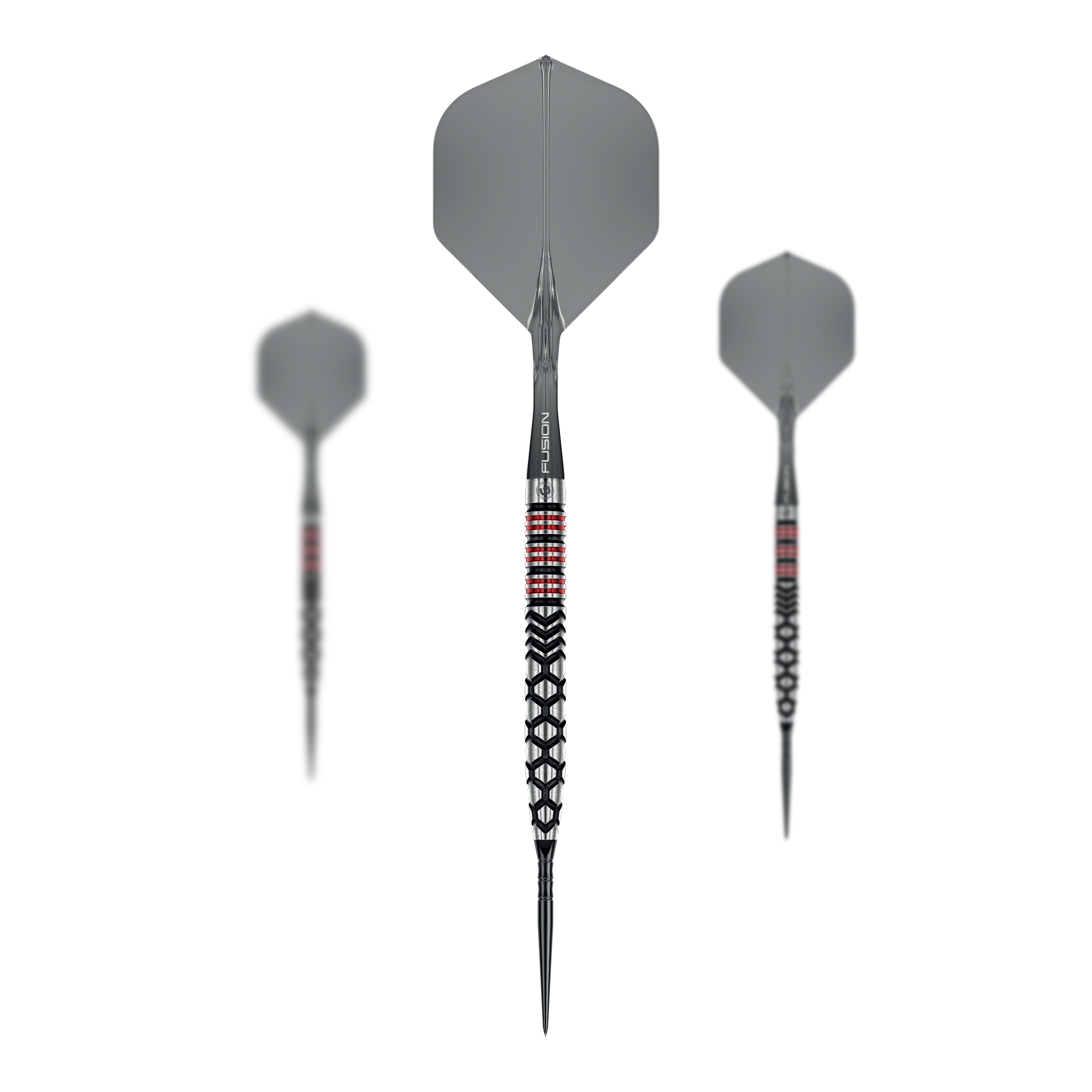 Zu sehen ist ein Set der Winmau Fornax Tapered Switch Point Steeldarts. Das Set enthält mehrere Darts in gleichem Design.