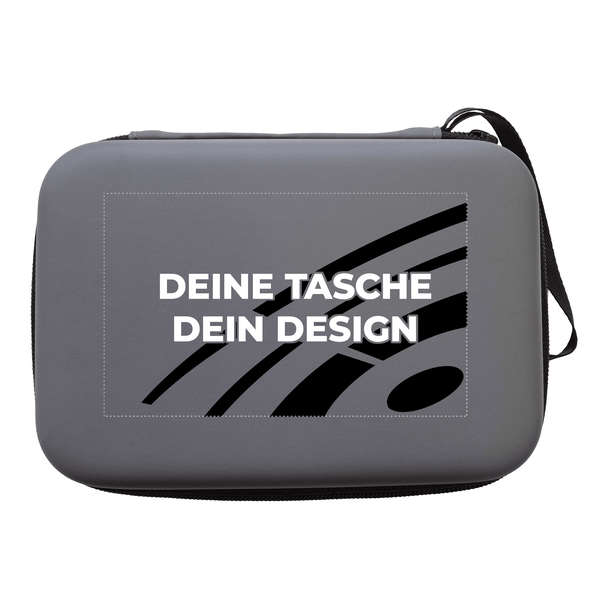 Das Foto zeigt ein McDart System4 Dartcase in Grau. Das Etui ist teilweise geöffnet und gibt einen Einblick ins Innere.