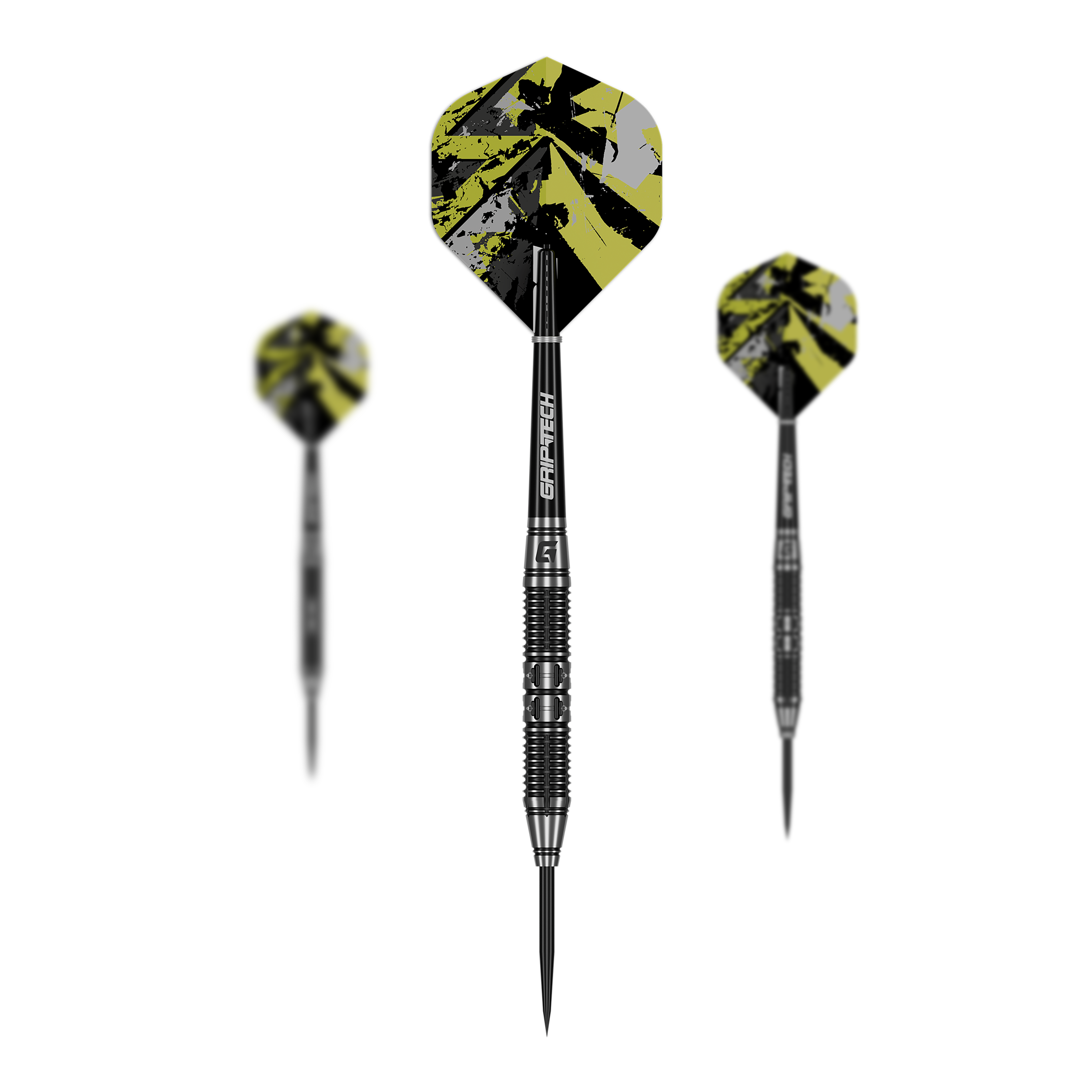Freccette in acciaio con manubri GOAT Auf dem Foto ist das Set GOAT Dumbbell Steeldarts zu sehen. Das Set enthält mehrere Steeldarts.