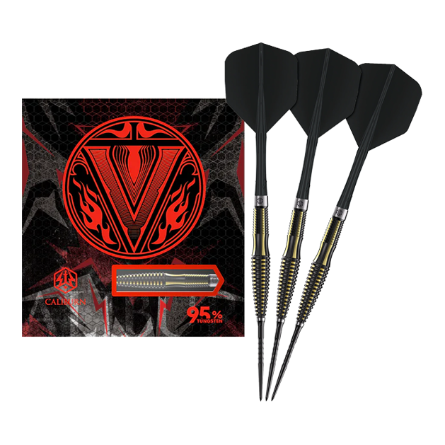 Freccette in acciaio Caliburn V-Series V1 Hier ist das Produkt Caliburn V-Series V1 Steeldarts zu sehen. Sie bieten eine zuverlässige Leistung beim Dartspiel.