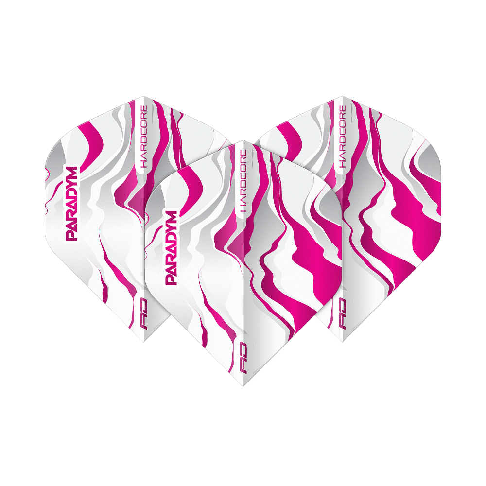 Red Dragon Hardcore Premium Paradym Pink Premium No2 Voli Standard Das Bild zeigt ein Set Red Dragon Hardcore Premium Paradym Pink Premium No2 Standard Flights. Diese Flights bieten hervorragende Flugeigenschaften und eine hochwertige Verarbeitung.