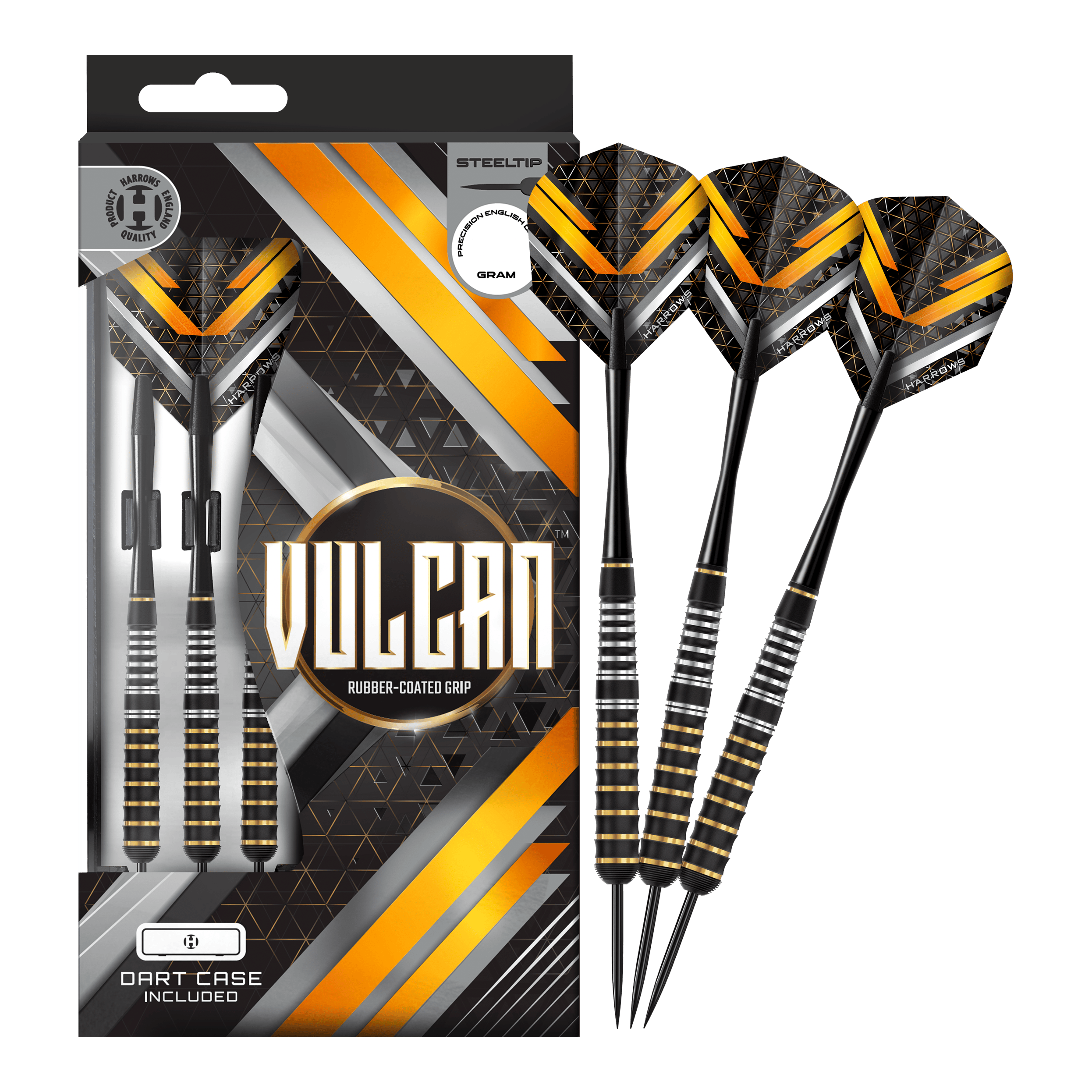 Freccette in acciaio Harrows Vulcan Zu sehen sind hier Harrows Vulcan Steeldarts. Die Darts werden komplett dargestellt.