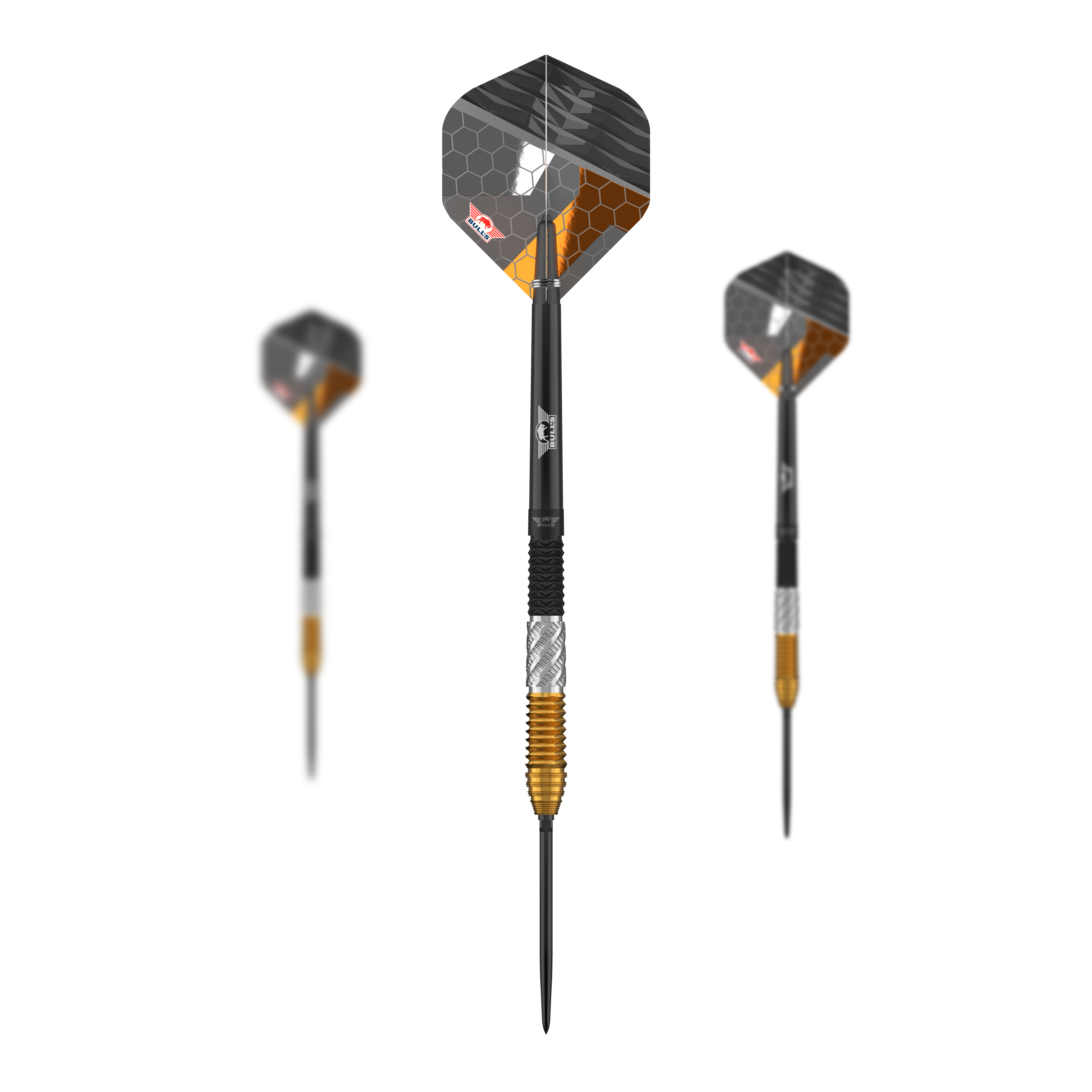 Bulls NL Dirk Van Duijvenbode 95% Convertibile Punti Steeldarts Dieses Set zeigt die Bulls NL Dirk Van Duijvenbode 95% Convertible Points Steeldarts. Die Darts zeichnen sich durch ihre wandelbaren Spitzen und das elegante Design aus.
