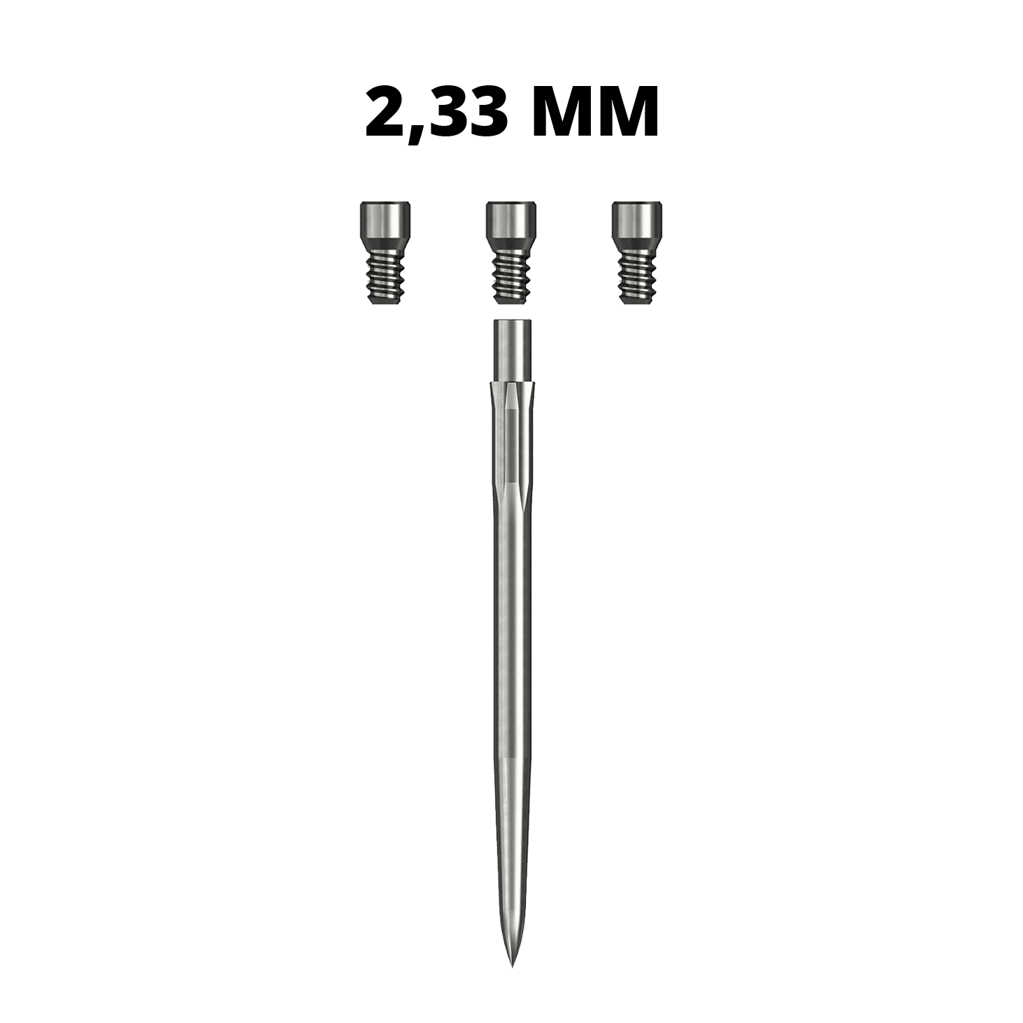 Rubinetti del sistema Caliburn Abgebildet sind Caliburn Evo System Steeldartspitzen vom Typ Spigot, 23,3mm. Diese Spitzen sind speziell für Steeldarts entwickelt.