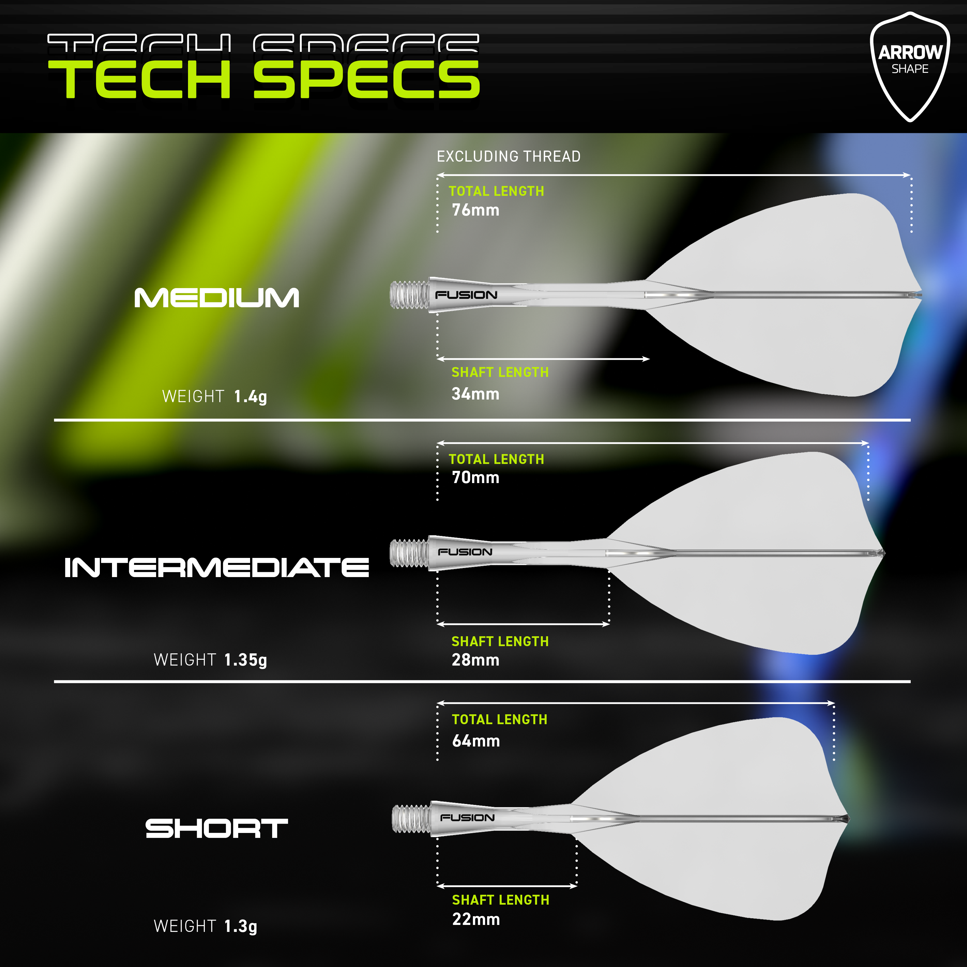 Winmau Fusion Flight Shaft System Freccia Trasparente Das Bild zeigt das Winmau Fusion Flight-Shaft-System Arrow Clear. Es ist ein transparenter Flightschaft für Darts.