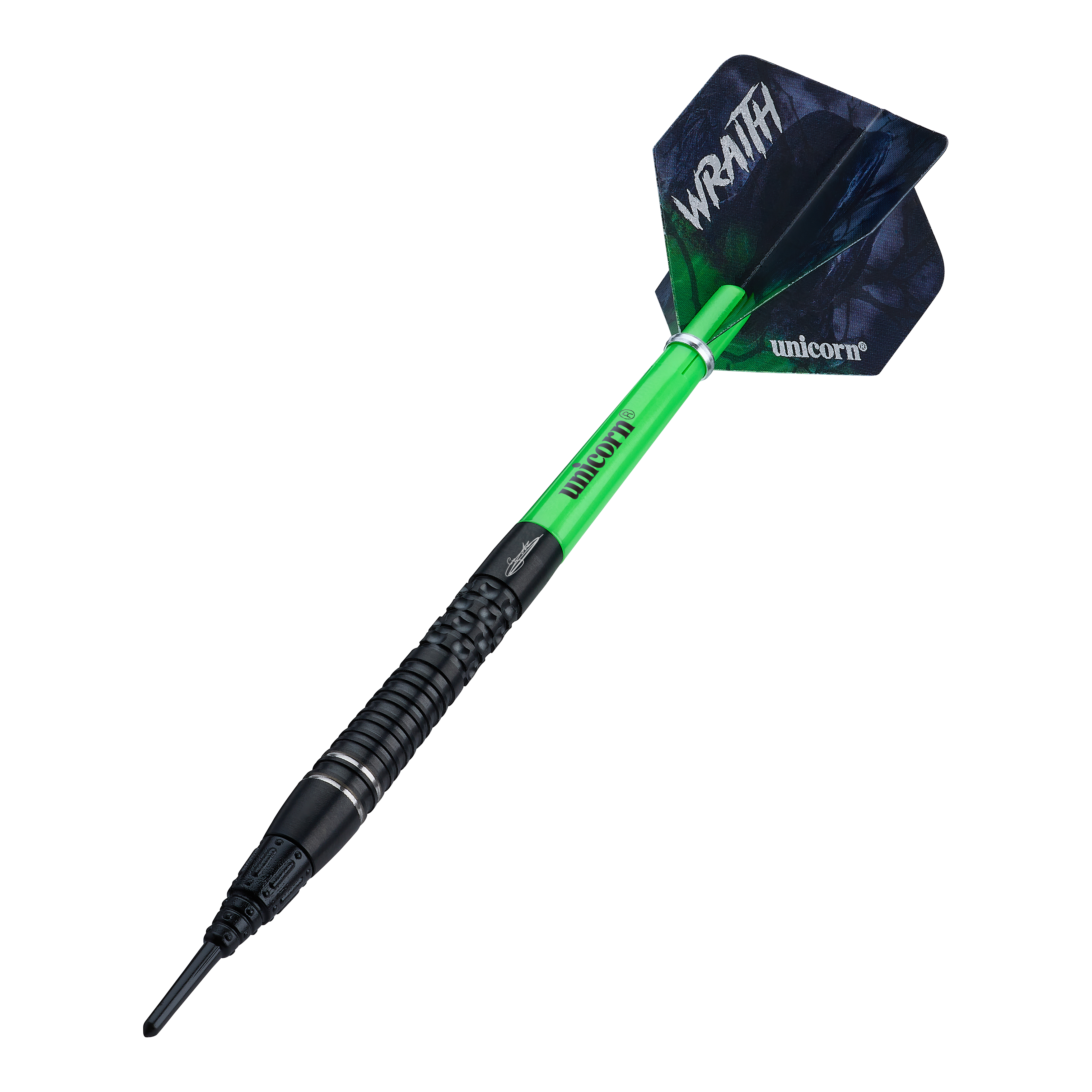 Unicorn Wraith Gary Anderson Phase 6 Freccette morbide - 20 g Hier werden die Unicorn Wraith Gary Anderson Phase 6 Softdarts - 20g präsentiert. Die Darts sind deutlich sichtbar.